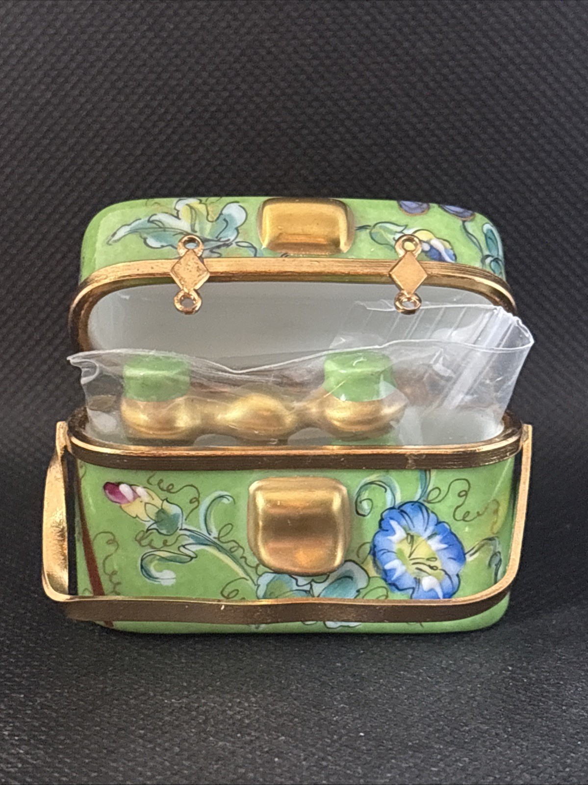 Limoges Basket Of Binoculars Trinket Box Limoges Basket Of Binoculars Trinket Box