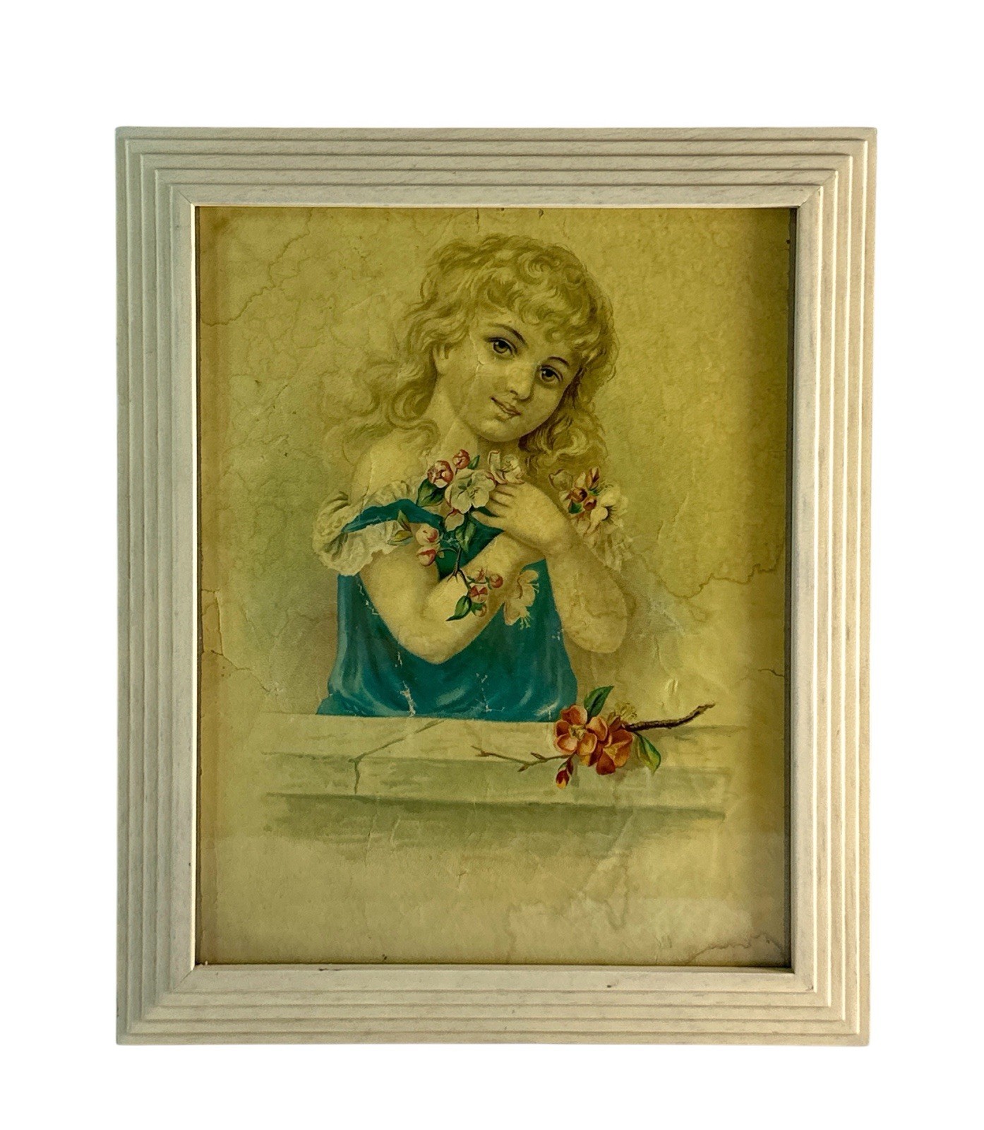Antique Victorian Girl Floral Portrait Print Dannemiller Cordova Coffee Ad Antique Victorian Girl Floral Portrait Print Dannemiller Cordova Coffee Ad