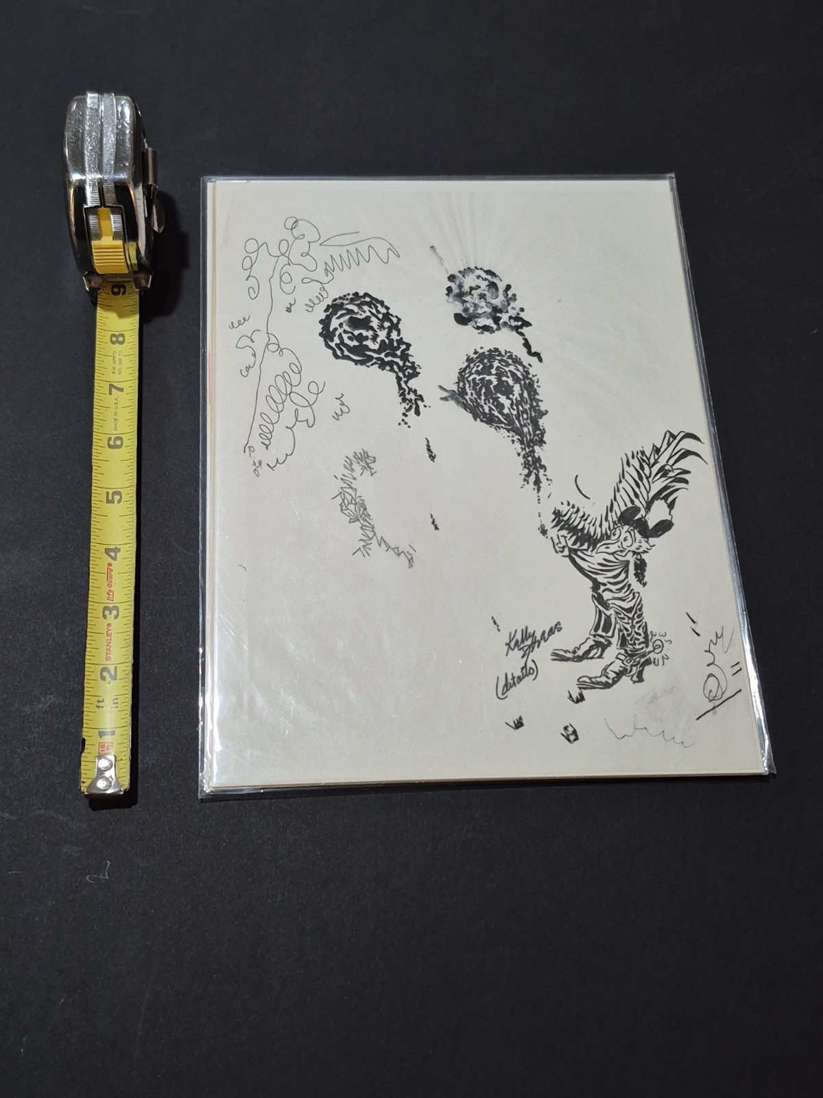 Frank Kelly Freas Original Comic Or Paperback Prelim Art Rooster Cockburn Signed Frank Kelly Freas Original Comic Or Paperback Prelim Art Rooster Cockburn Signed