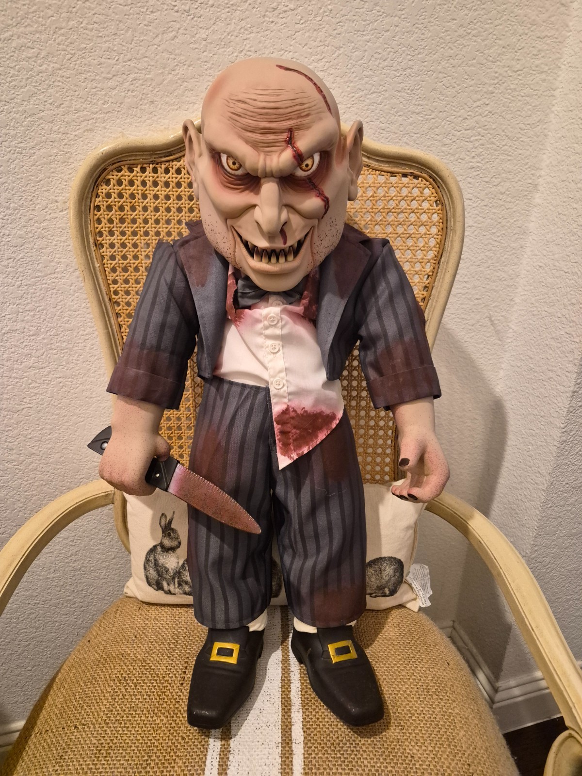 Spirit Halloween Naughty Owen. Mint with Original Knife 2006 Evil Owen 2ft Tall Spirit Halloween Naughty Owen. Mint with Original Knife 2006 Evil Owen 2ft Tall