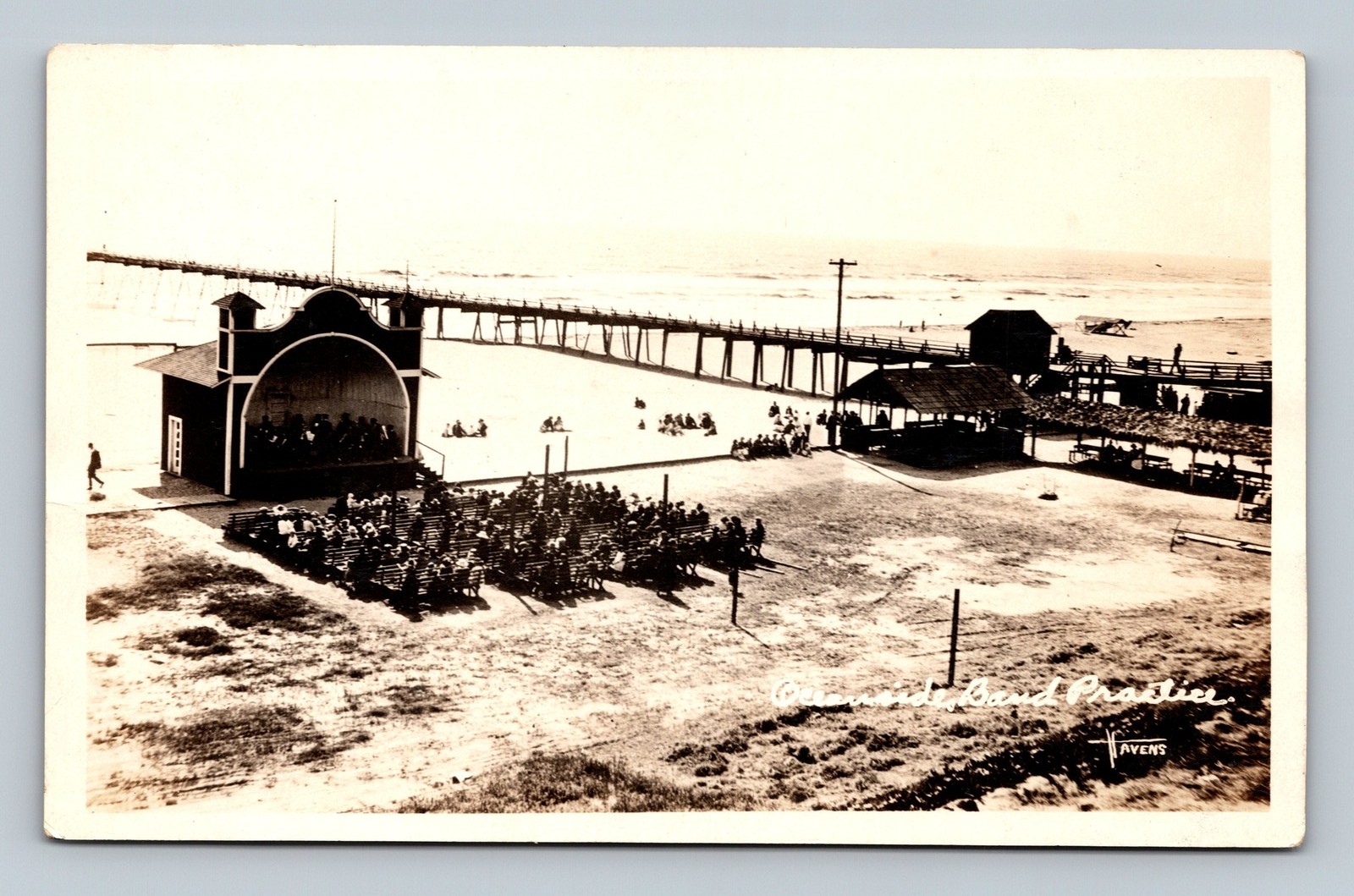 Oceanside California Band Practice RPPC by Louis A. Havens Oceanside California Band Practice RPPC by Louis A. Havens