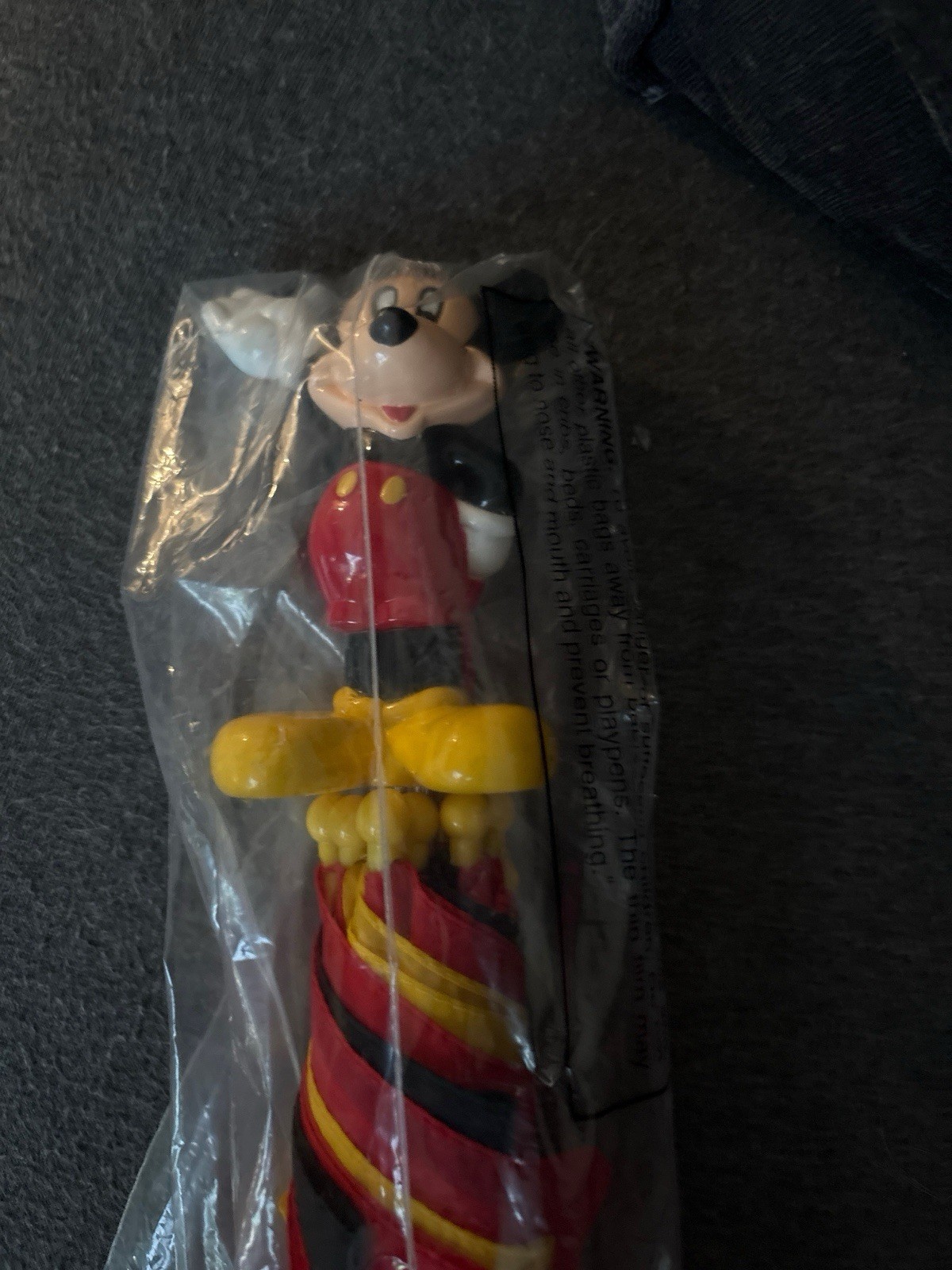 Vintage Disney “Mickey’s Stuff For Kids” 3D Figure Handle Folding Umbrella Vintage Disney “Mickey’s Stuff For Kids” 3D Figure Handle Folding Umbrella