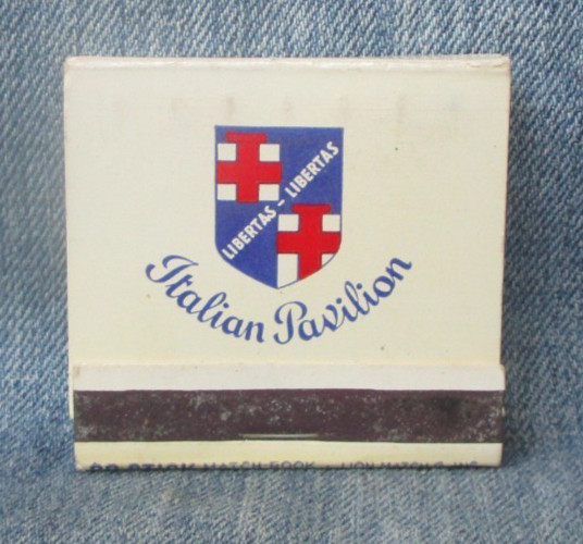 ITALIAN PAVILION RESTAURANT 55th Street New York City Vtg Full Matchbook HMT9