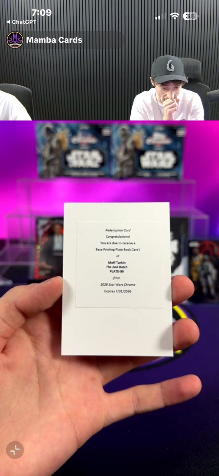 2026 Topps Chrome Star Wars Moff Tarkin Printing Plate Book 1/1 Redemption 2026 Topps Chrome Star Wars Moff Tarkin Printing Plate Book 1/1 Redemption