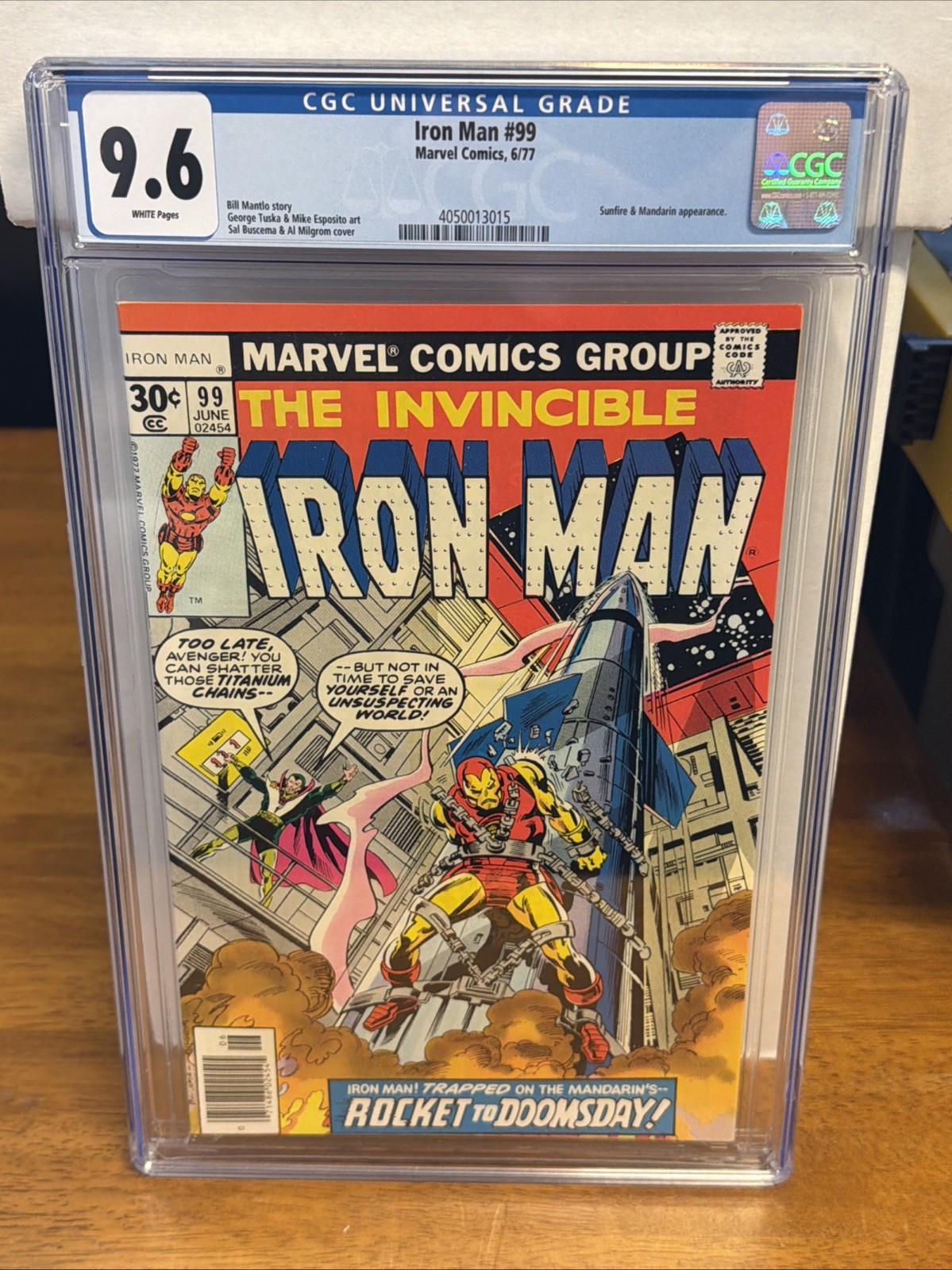 IRON MAN #99 CGC 9.6 Marvel Comics Sunfire Mandarin Appearance Rocket Doomsday