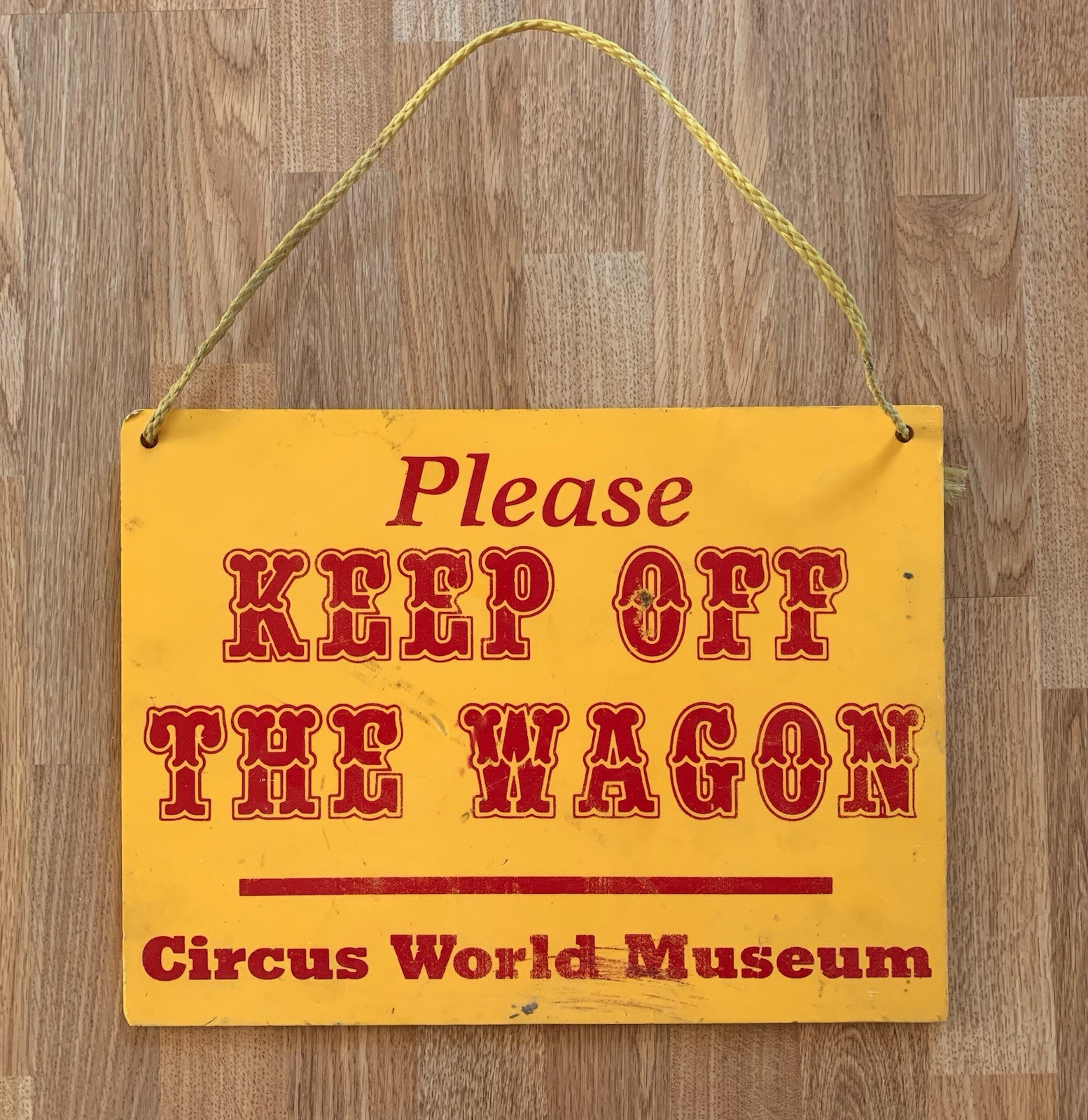 Vintage 1950s/60’s Circus World Museum Wagon Sign