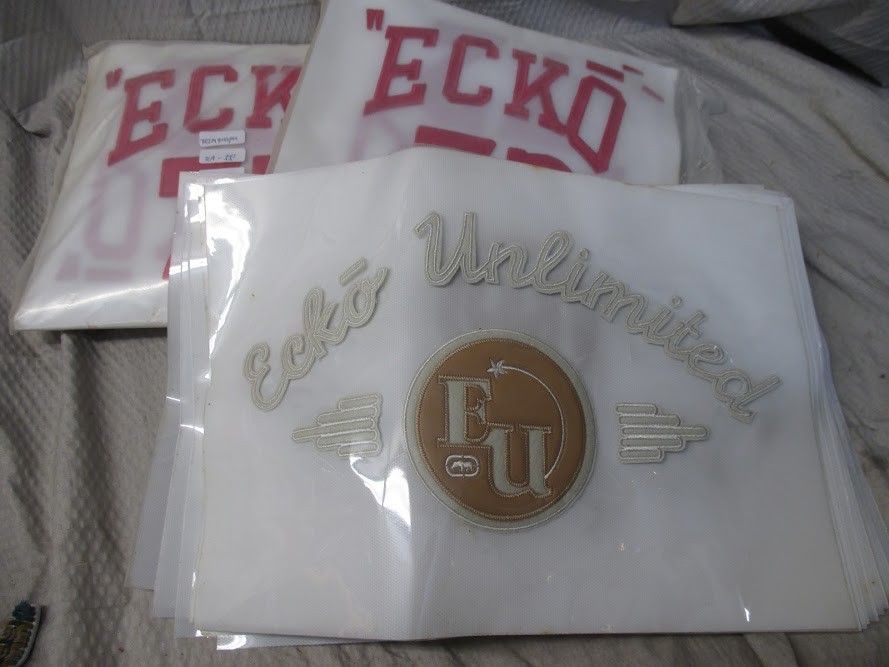 Vintage 2000's Ecko 72 & Ecko Unlimited Embroidery Graphic Transfer Prints Vintage 2000's Ecko 72 & Ecko Unlimited Embroidery Graphic Transfer Prints