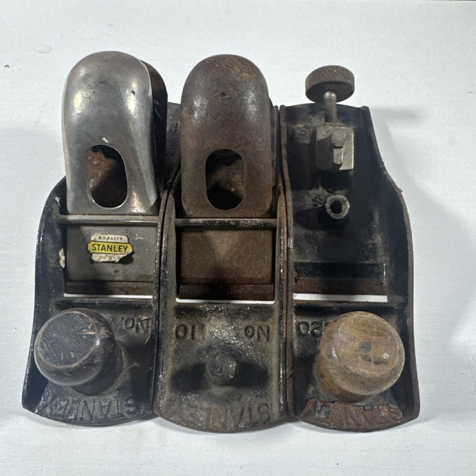 Lot Of Three Vintage Stanley No 110 Wood Planes As Is Lot Of Three Vintage Stanley No 110 Wood Planes As Is