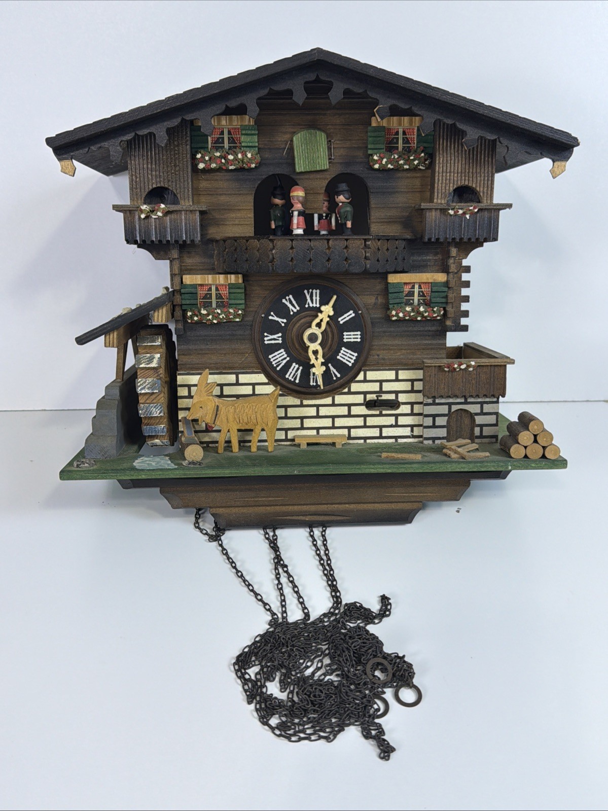 VTG Albert Schwab Cuckoo Clock German Cuendet Musical Prts/Repr NO WEIGHTS+BACK VTG Albert Schwab Cuckoo Clock German Cuendet Musical Prts/Repr NO WEIGHTS+BACK