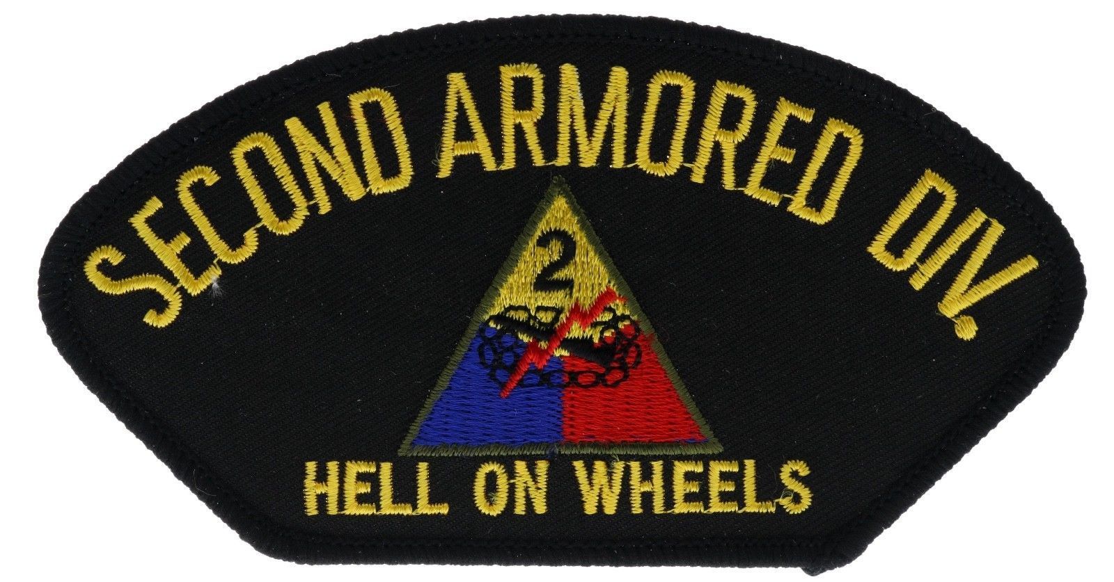 2nd Armored Division Hell On Wheels 5 Inch Cap Embroidered Patch H F1D19I 2nd Armored Division Hell On Wheels 5 Inch Cap Embroidered Patch H F1D19I