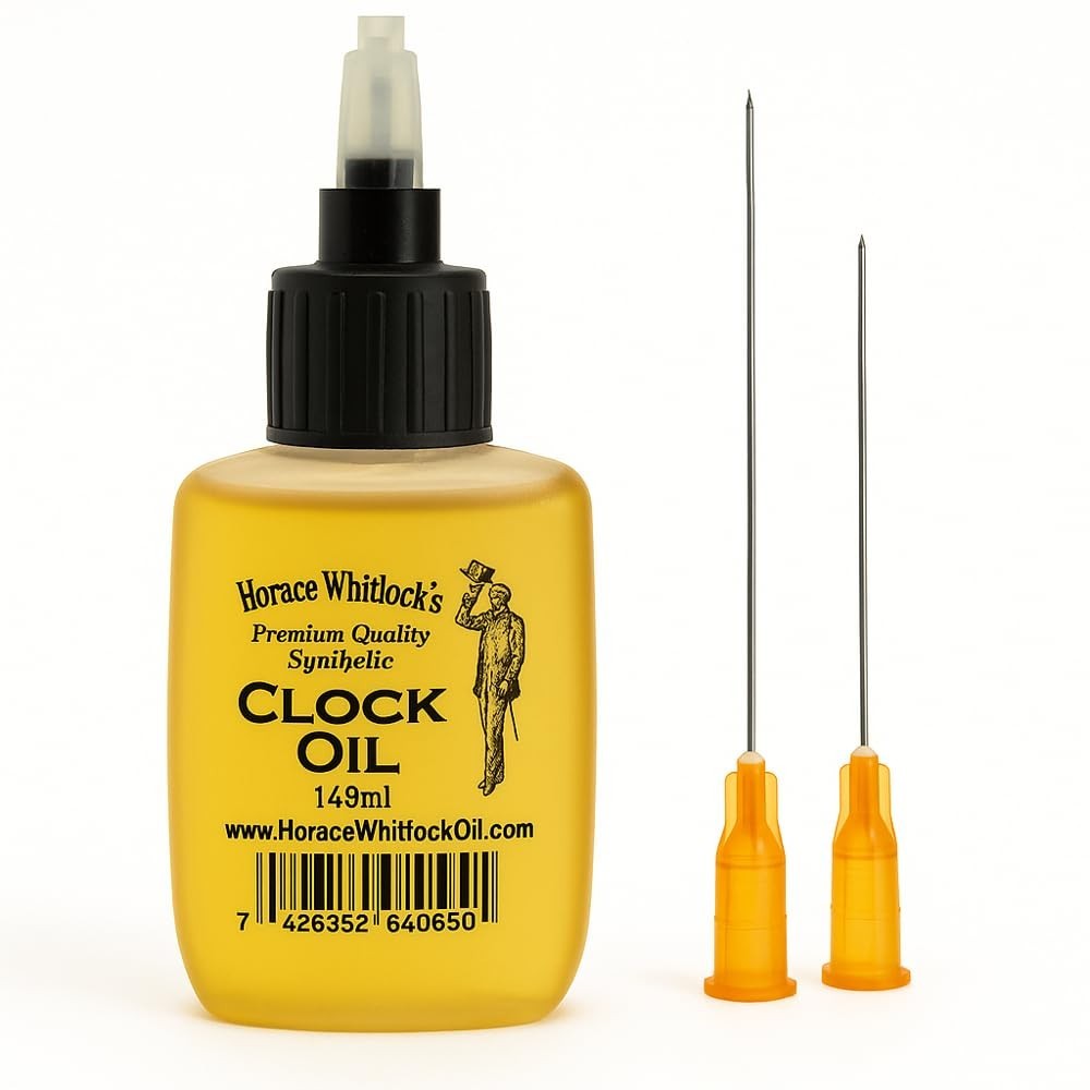 Horace Whitlock's Clock Oil, Premium Synthetic Formula with Dual Precision Needl Horace Whitlock's Clock Oil, Premium Synthetic Formula with Dual Precision Needl