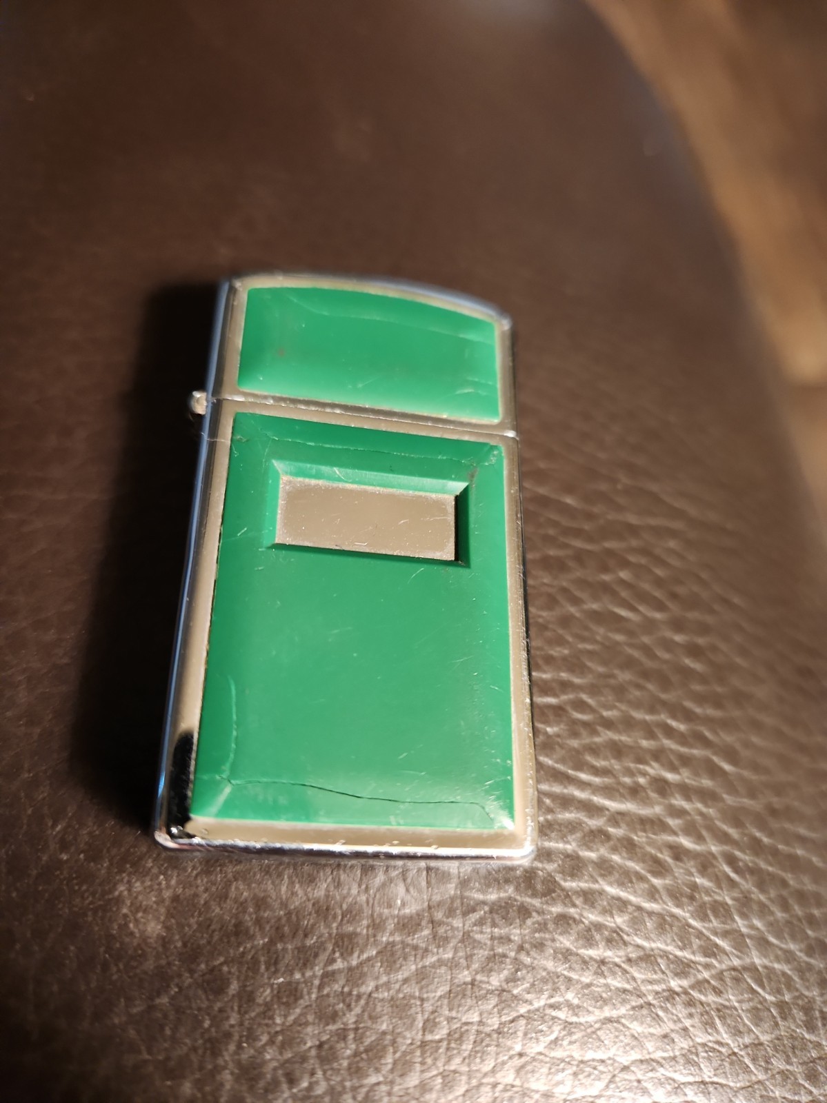 1977 Zippo Slim Ultralite - Jade Green - N0. 1658 - Used