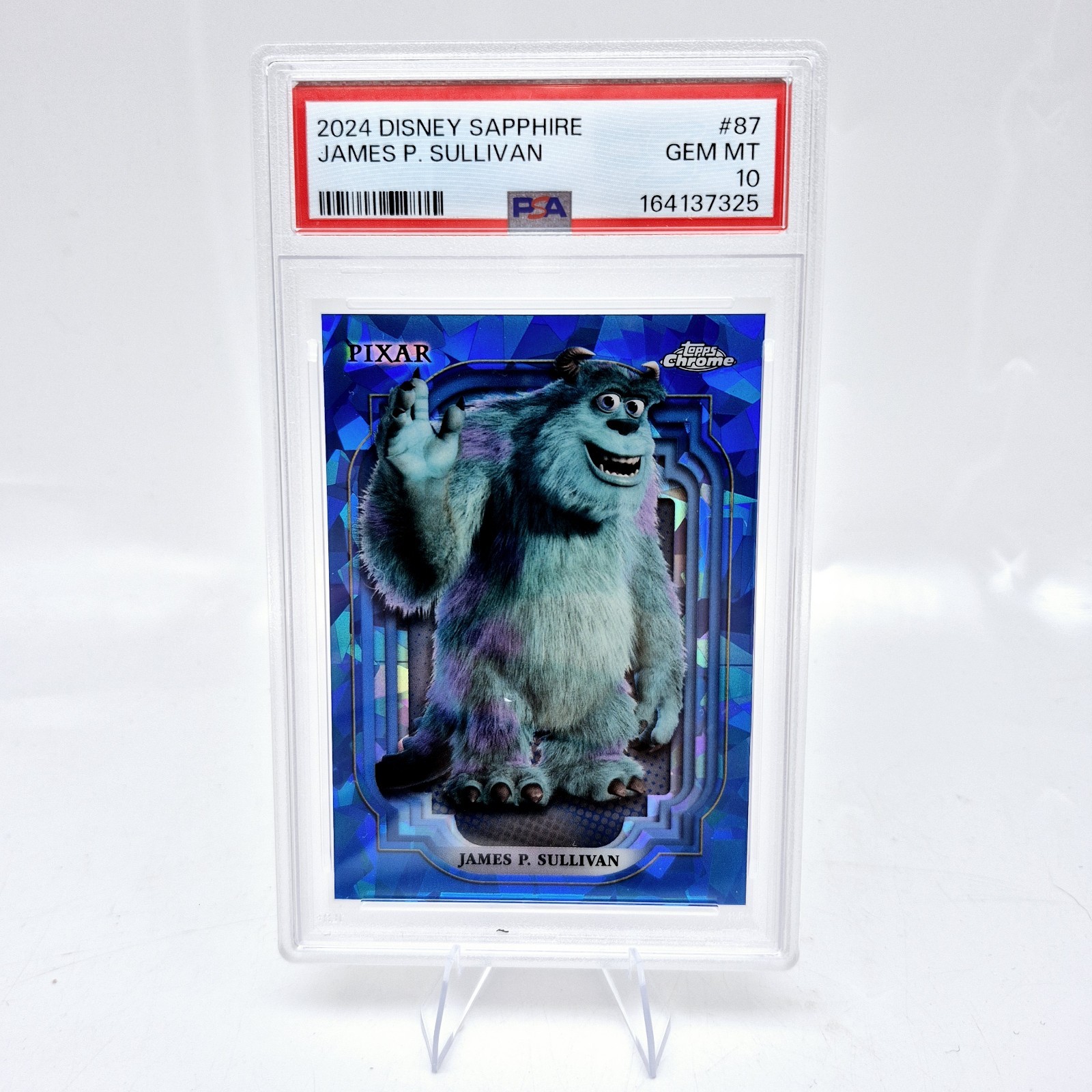 2024 Topps Chrome Disney Sapphire Sulley #87 PSA 10 Monsters Inc Blue