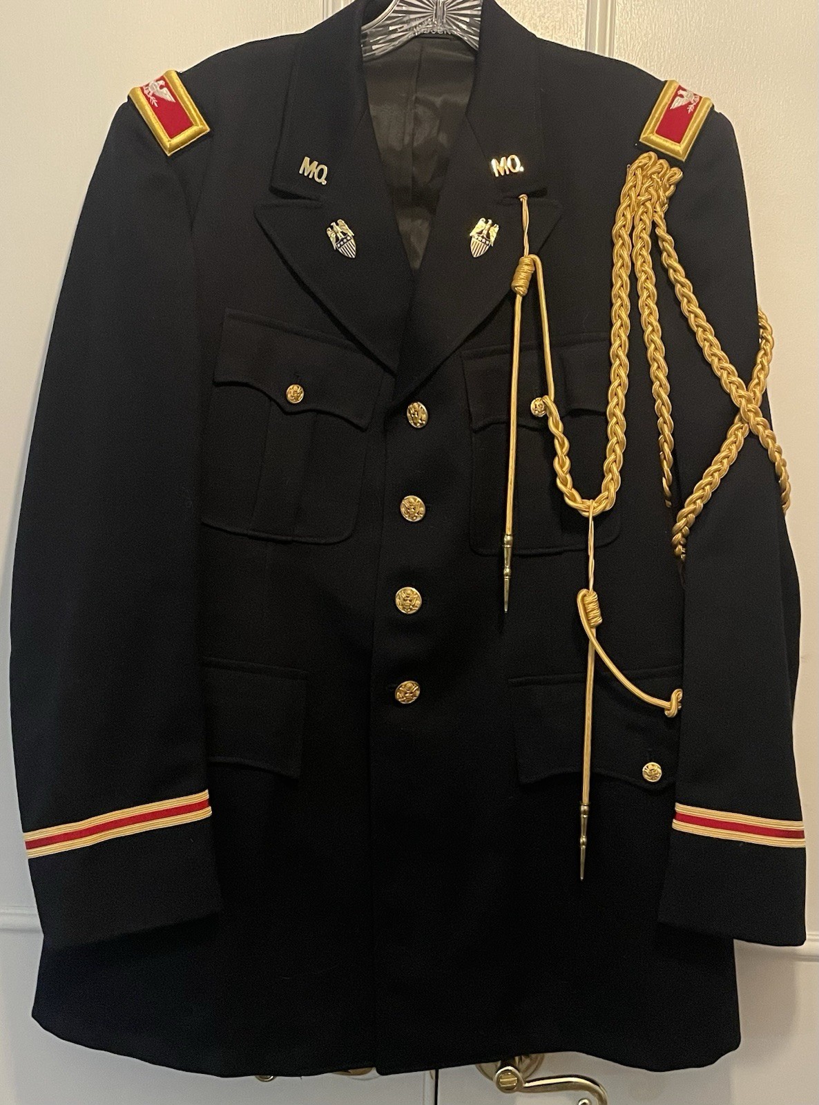 US Army Officer Uniform Large Missouri Wool Cord Vintage CRADDOCK Pins Navy Blue US Army Officer Uniform Large Missouri Wool Cord Vintage CRADDOCK Pins Navy Blue