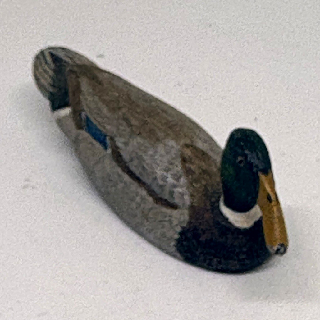 Vintage Bill Callahan Fine Pewter Hand-Painted Mallard Drake Miniature Decoy Vintage Bill Callahan Fine Pewter Hand-Painted Mallard Drake Miniature Decoy