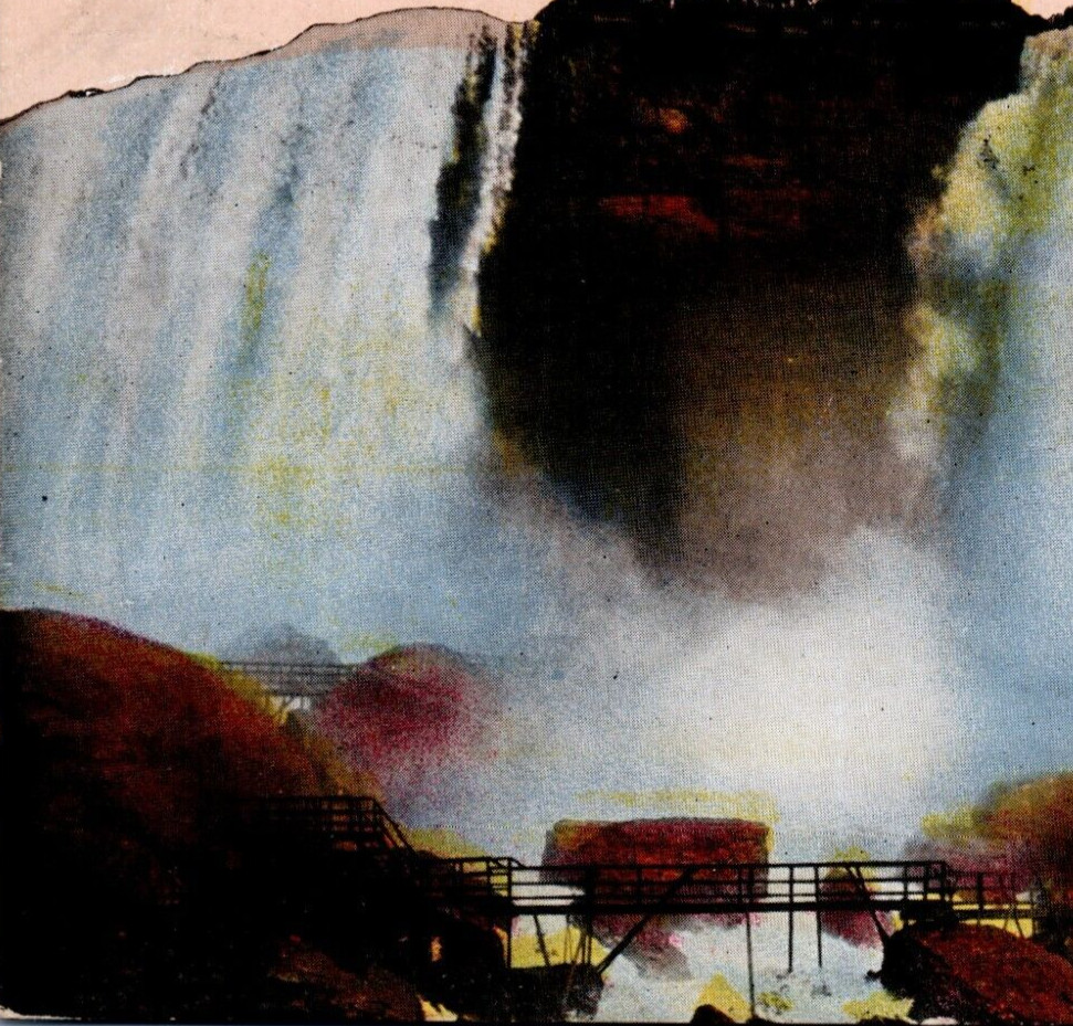 1916, Niagara Falls Cancel Stamp Detroit Michigan Rock of Ages American Postcard