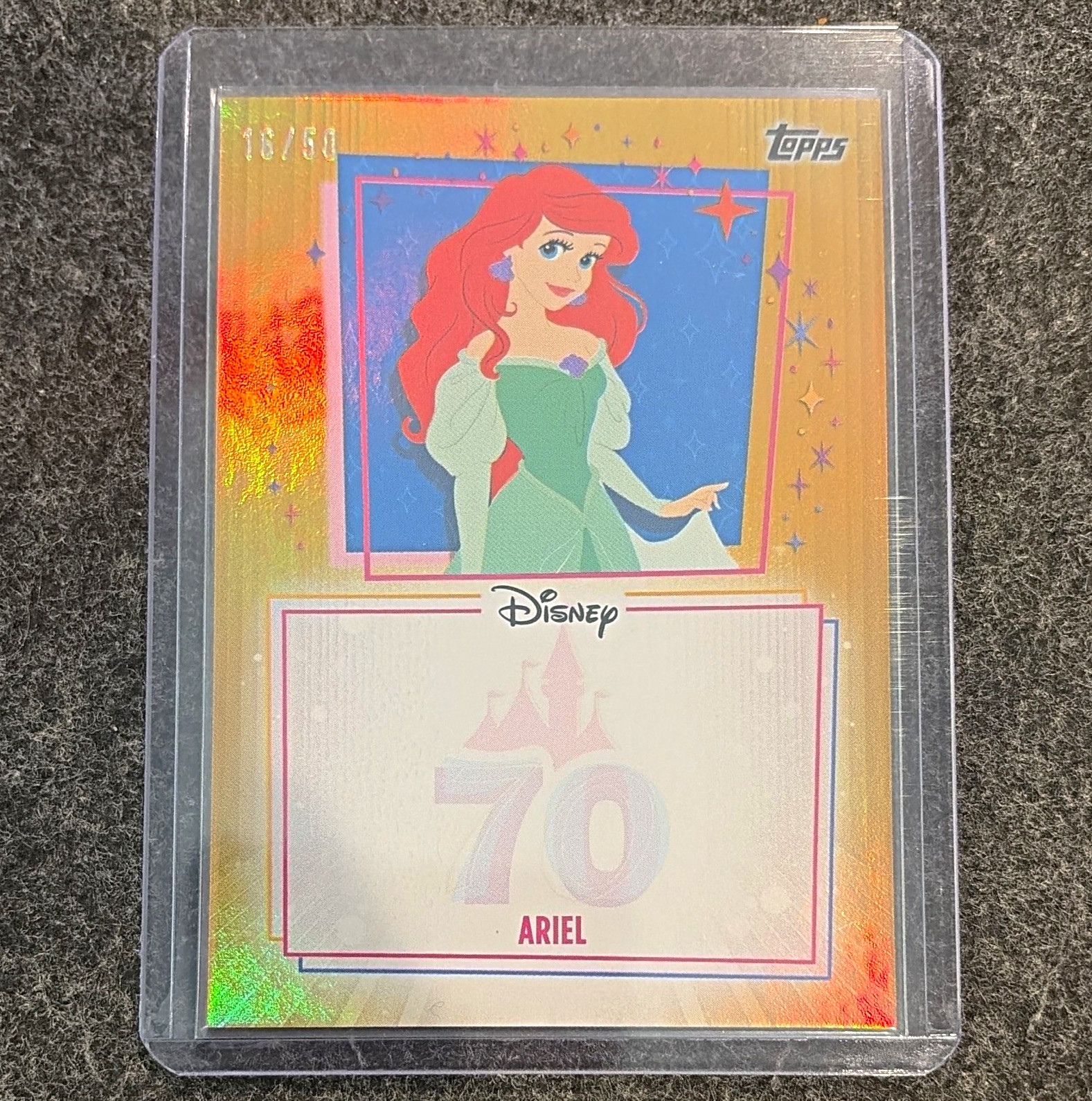 Topps 2025 Disneyland 70th Anniversary Ariel UA-AR Magical Autograph gold /50 Topps 2025 Disneyland 70th Anniversary Ariel UA-AR Magical Autograph gold /50