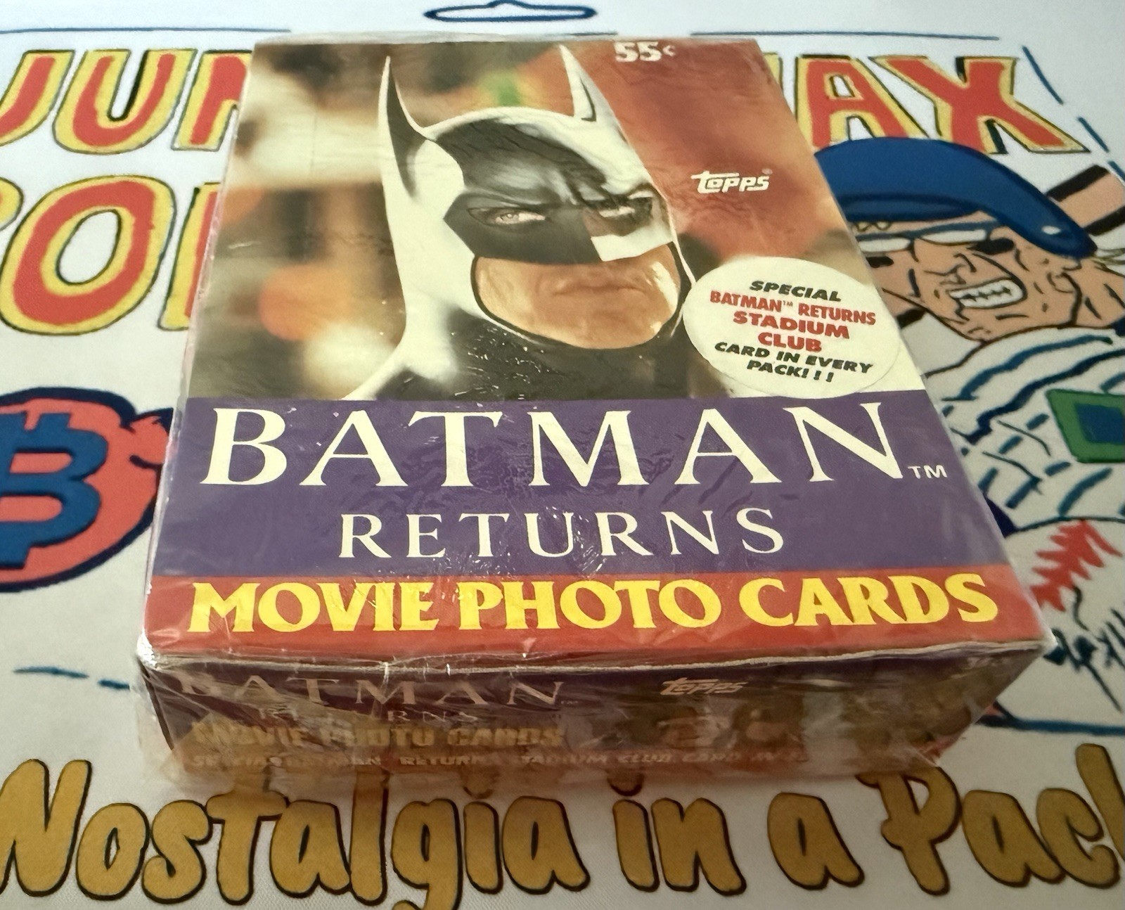 1992 Topps Batman Returns Movie Photo Cards Wax Box 36 Factory Sealed Packs 1992 Topps Batman Returns Movie Photo Cards Wax Box 36 Factory Sealed Packs