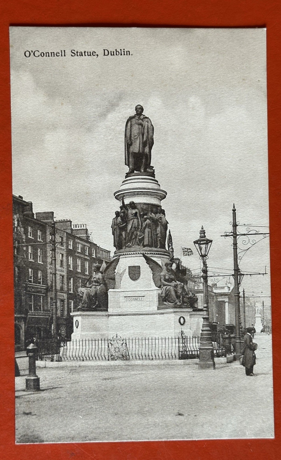1909 DUBLIN IRELAND~Antique Postcard~DANIEL O'CONNELL STATUE MONUMENT