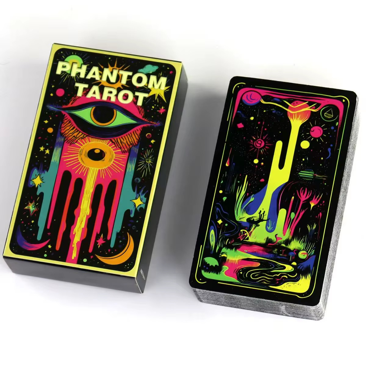Phantom Tarot Deck 78 Cards | 10.3x6cm (4.1x2.4in) Rider-Waite System Phantom Tarot Deck 78 Cards | 10.3x6cm (4.1x2.4in) Rider-Waite System