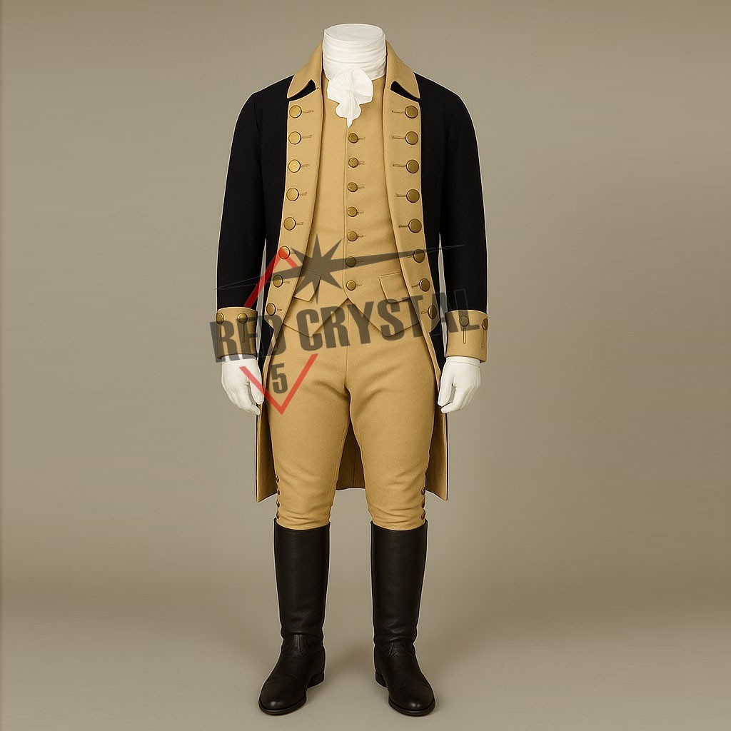 Navy Blue George Washingtons General Revolution War Wool Men Coat+Vest&Breeches Navy Blue George Washingtons General Revolution War Wool Men Coat+Vest&Breeches