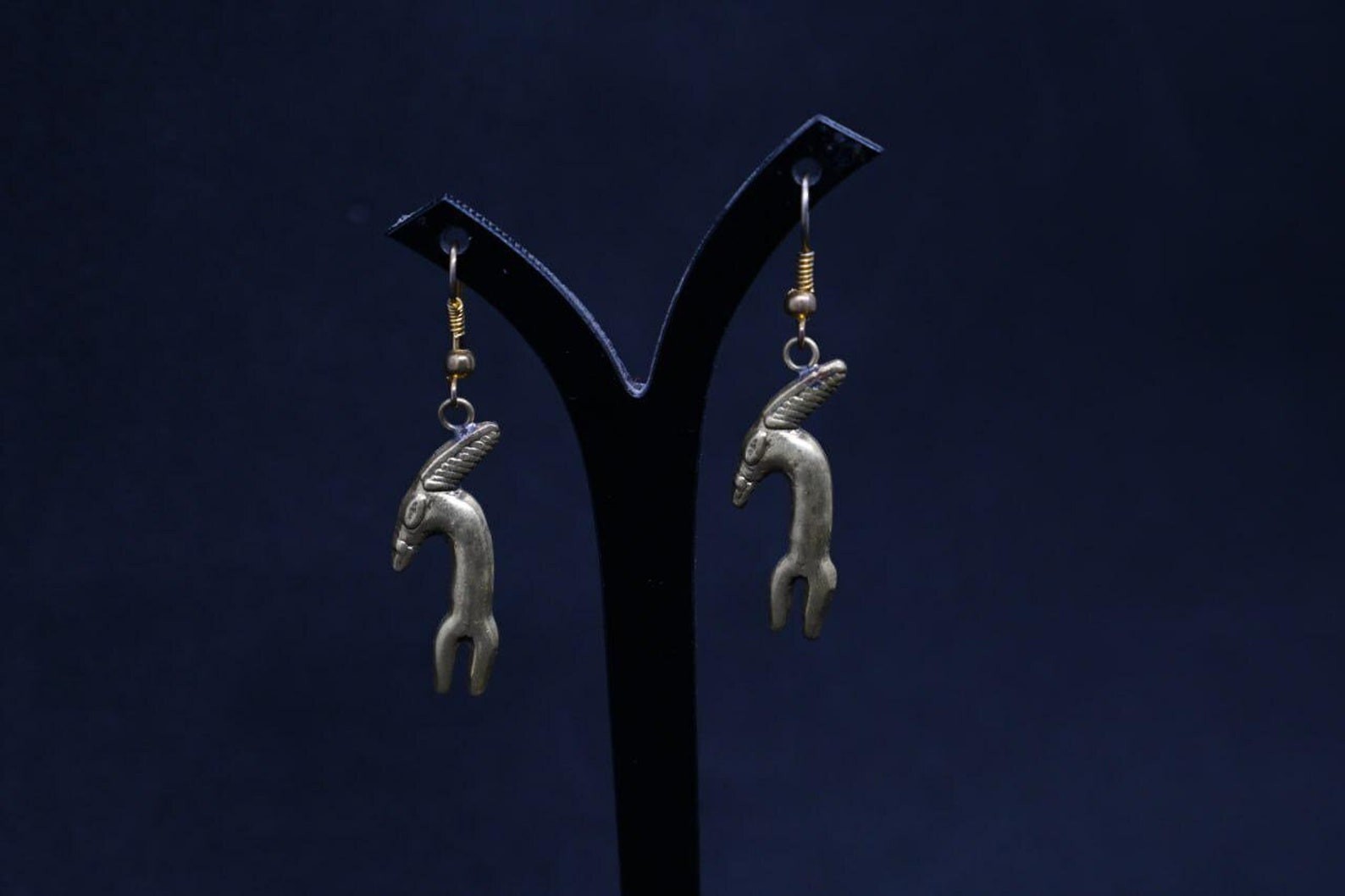 Unique Ancient Egyptian Antique God Seth Earrings Rare Pharaonic BC Unique Ancient Egyptian Antique God Seth Earrings Rare Pharaonic BC