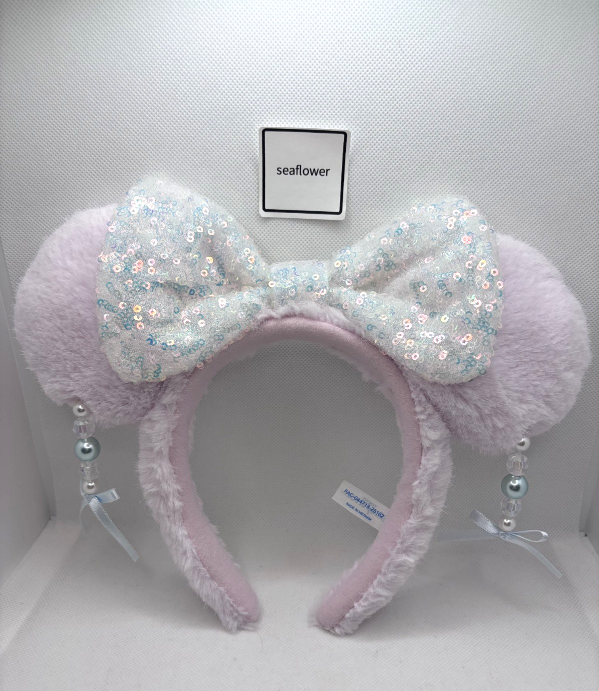 Tokyo Disney Resort Headband Minnie Mouse Pink fur Ears JAPAN