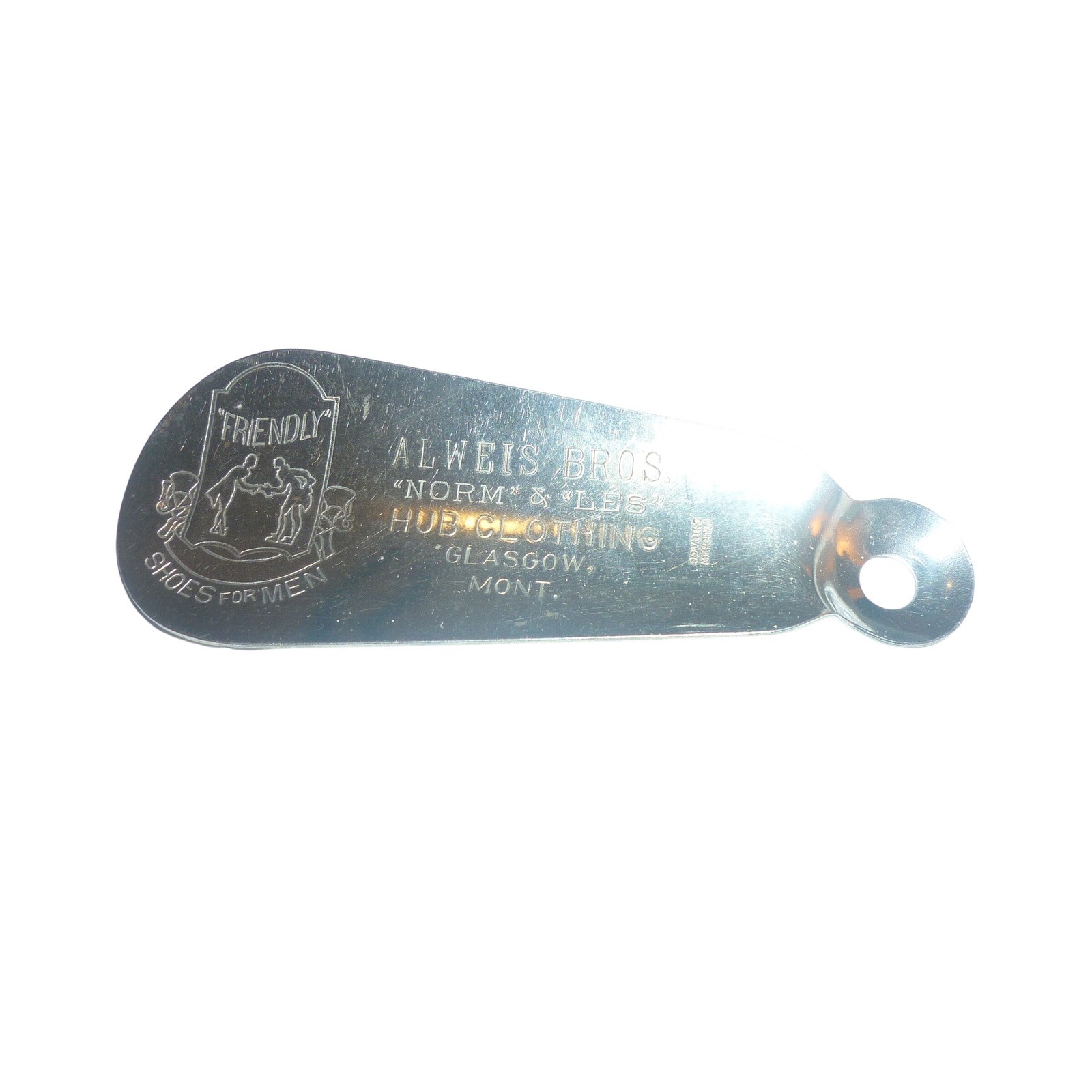 Vintage Friendly Shoes Shoehorn Alweis Bros Hub Clothing Glasgow Montana Vtg Ad Vintage Friendly Shoes Shoehorn Alweis Bros Hub Clothing Glasgow Montana Vtg Ad