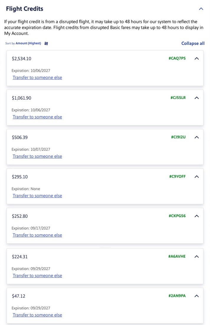 Southwest Airlines Transferable Flight Credit - Fast Transfer Southwest Airlines Transferable Flight Credit - Fast Transfer