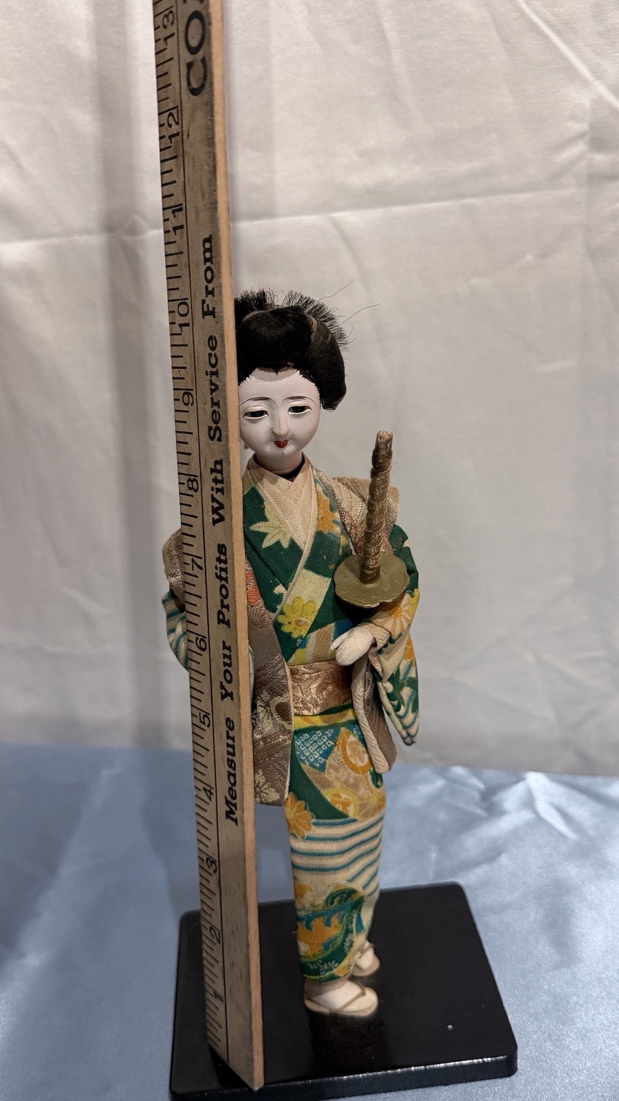 Vintage Samurai 15" Fabric Doll Made in Japan Wooden Base ISHO NINGYO Vintage Samurai 15" Fabric Doll Made in Japan Wooden Base ISHO NINGYO