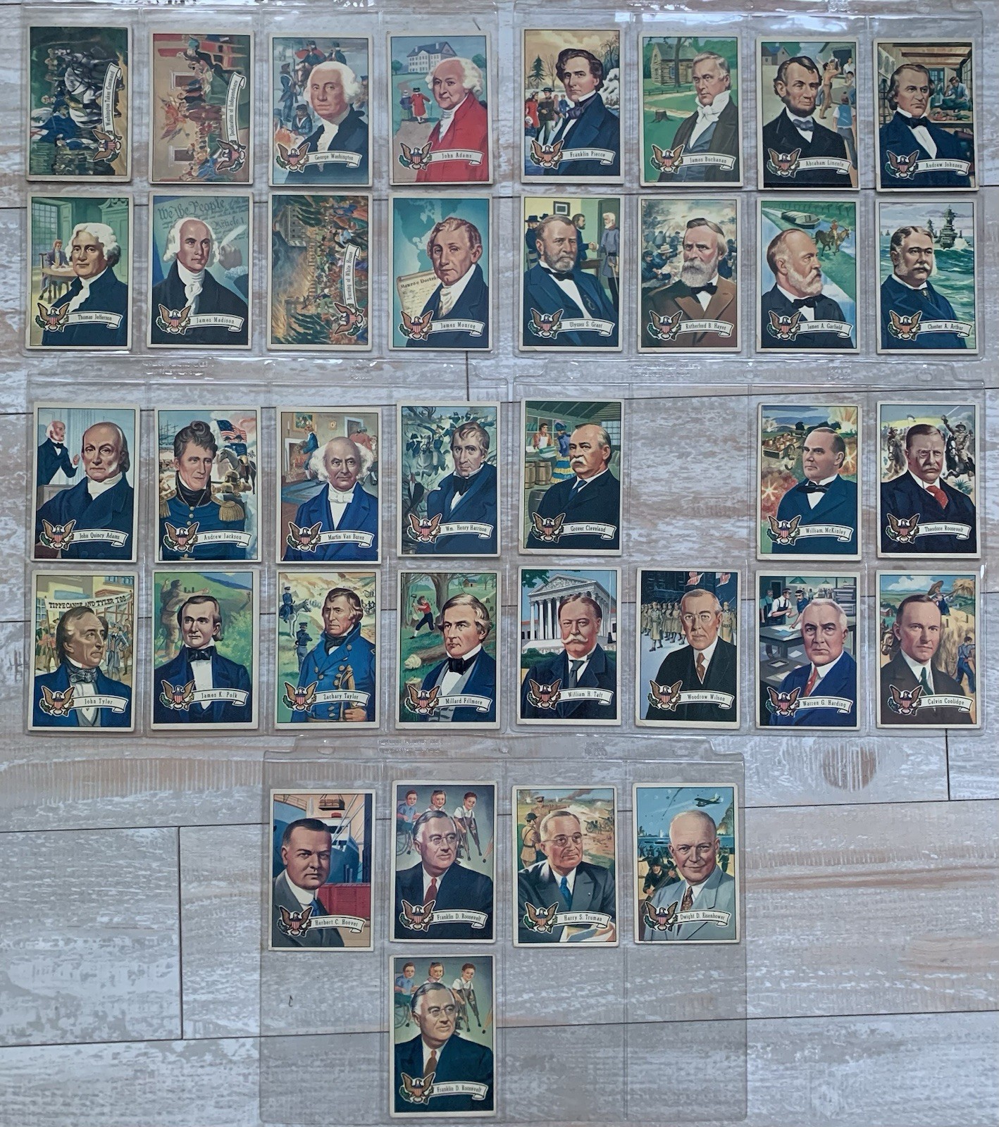 Vintage 1952 Bowman U.S. Presidents Trading Cards Lot Of 36 Vintage 1952 Bowman U.S. Presidents Trading Cards Lot Of 36