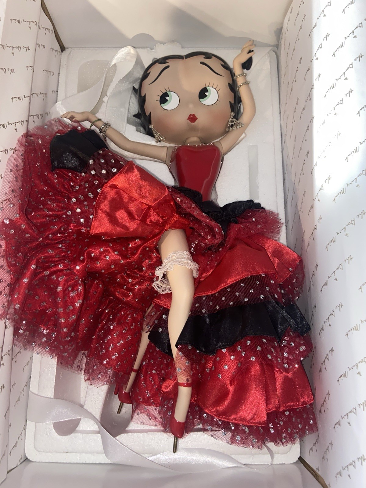 FLAMENCO BETTY BOOP 16’ Porcelain Doll  w Stand Danbury Mint 2006 NIB RARE