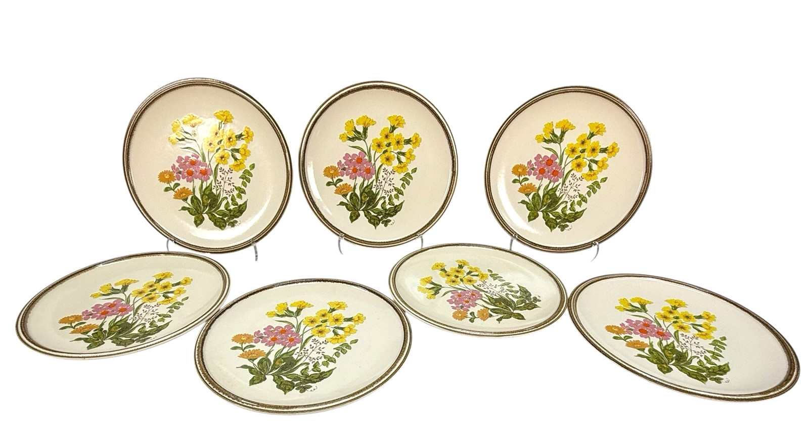 Vtg Mikasa Nature's Gallery Fresh Bouquet Dinner Plates Set of 7 D8001 Japan 11" Vtg Mikasa Nature's Gallery Fresh Bouquet Dinner Plates Set of 7 D8001 Japan 11"
