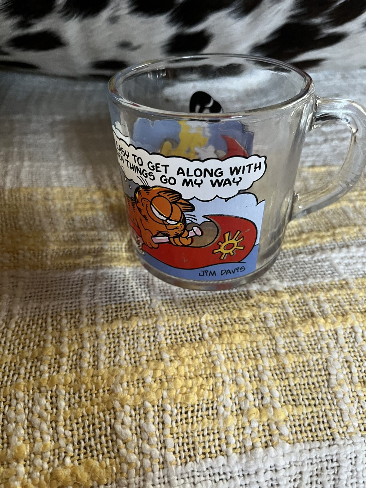 VINTAGE 1978 ANCHOR HOCKING McDONALDS JIM DAVIS GARFIELD COFFEE CUP ODIE USA