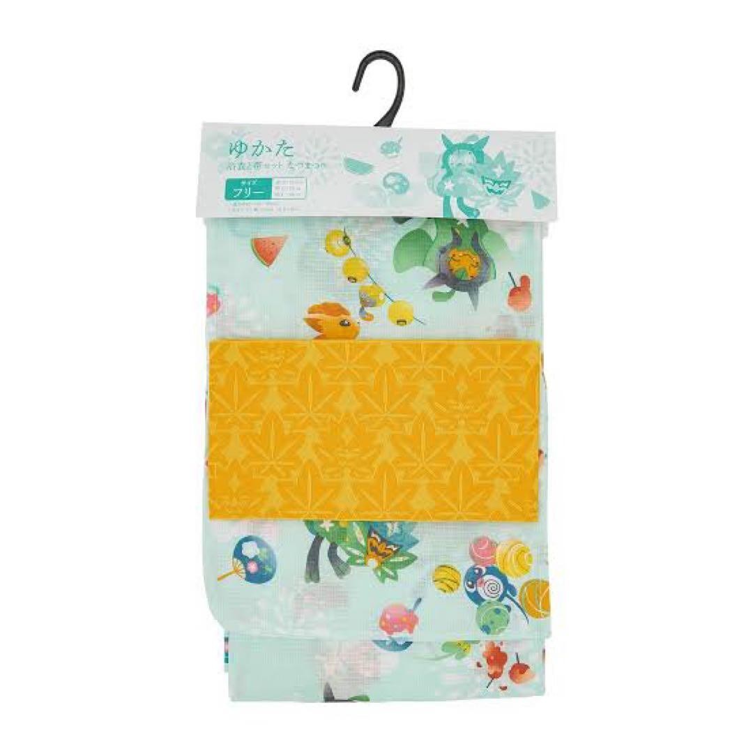 Pokemon Center Original Ogrepon Vulpix Summer Yukata Obi Set Free Size Festival Pokemon Center Original Ogrepon Vulpix Summer Yukata Obi Set Free Size Festival