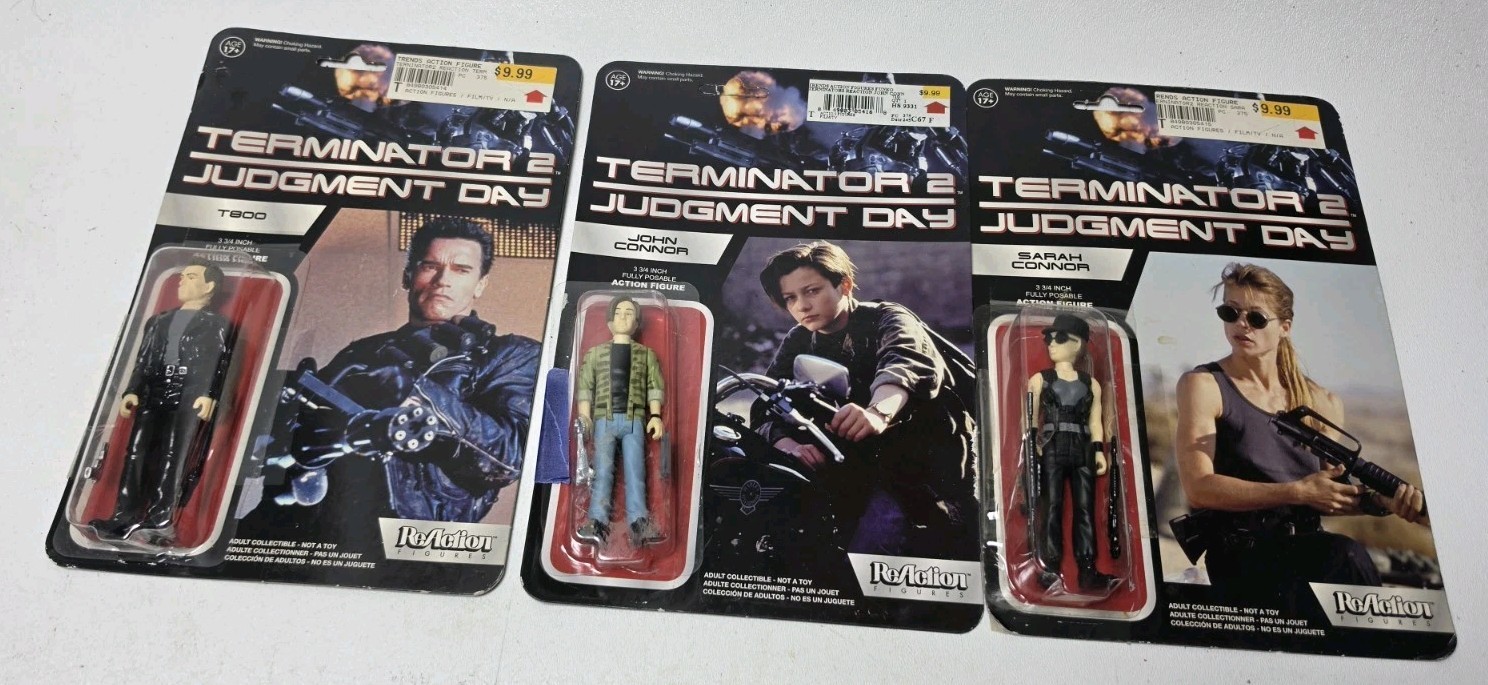 ReAction Terminator 2 Judgement Day John Connor Sarah Connor T800 Action Figures