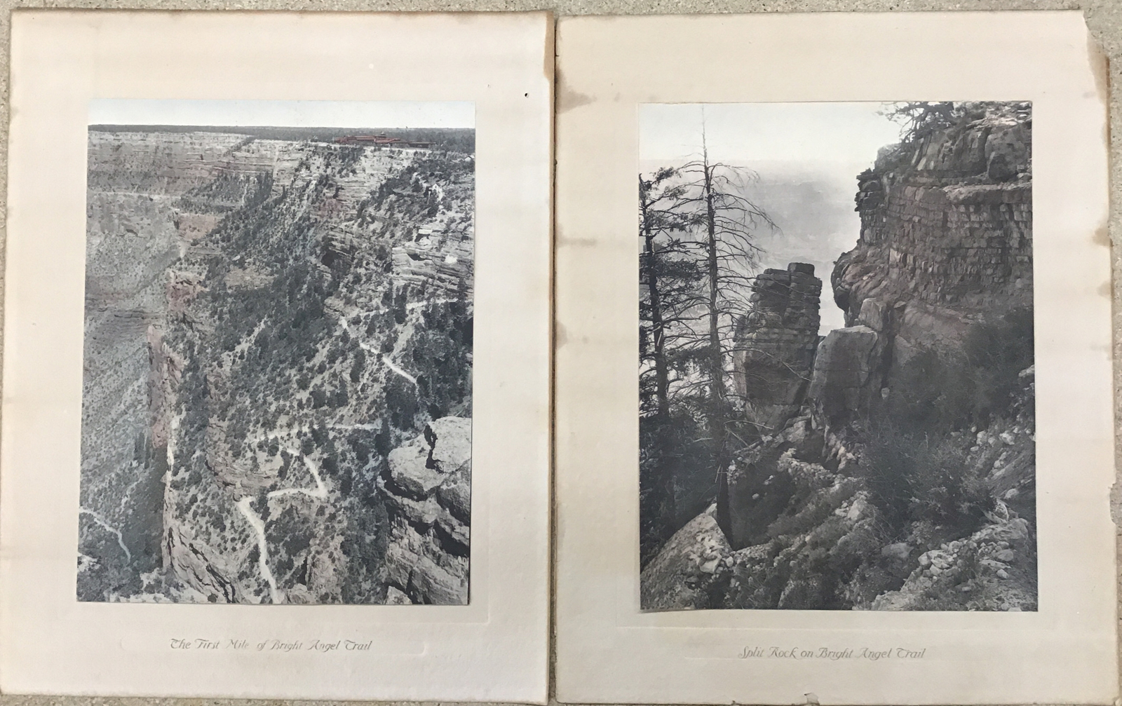 William H Jackson ? the first mile on bright angel trail colored 2  photographs