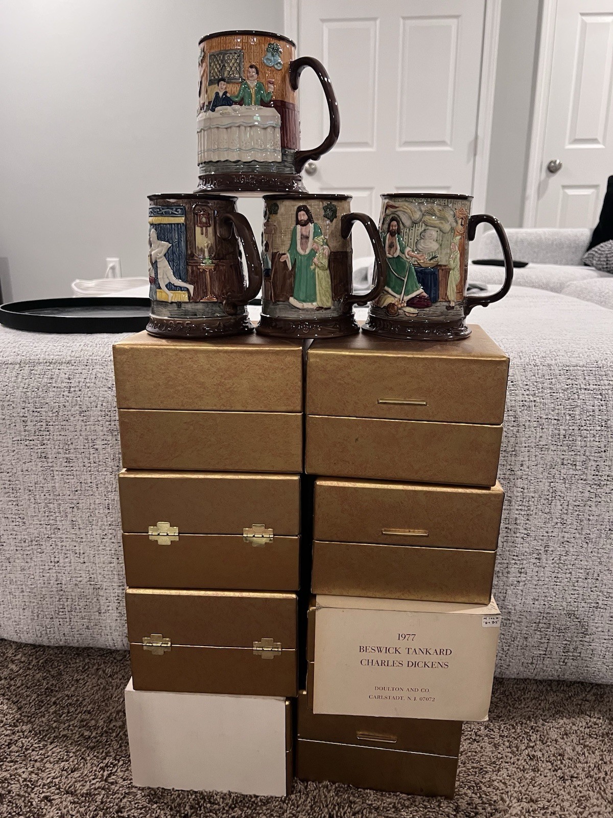 Lot Of 12 Vintage Beswick Royal Doulton Charles Dickens Christmas Carol Mugs 🔥 Lot Of 12 Vintage Beswick Royal Doulton Charles Dickens Christmas Carol Mugs 🔥