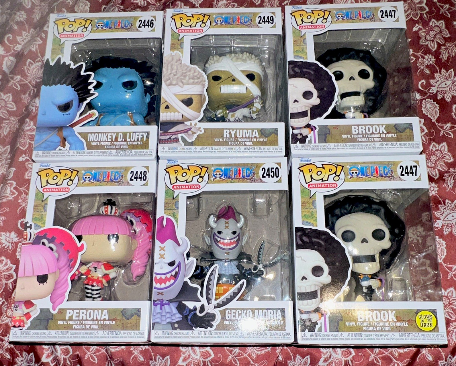 Funko One Piece mystery Pop Animation lot of 6 2446-2450 Funko One Piece mystery Pop Animation lot of 6 2446-2450