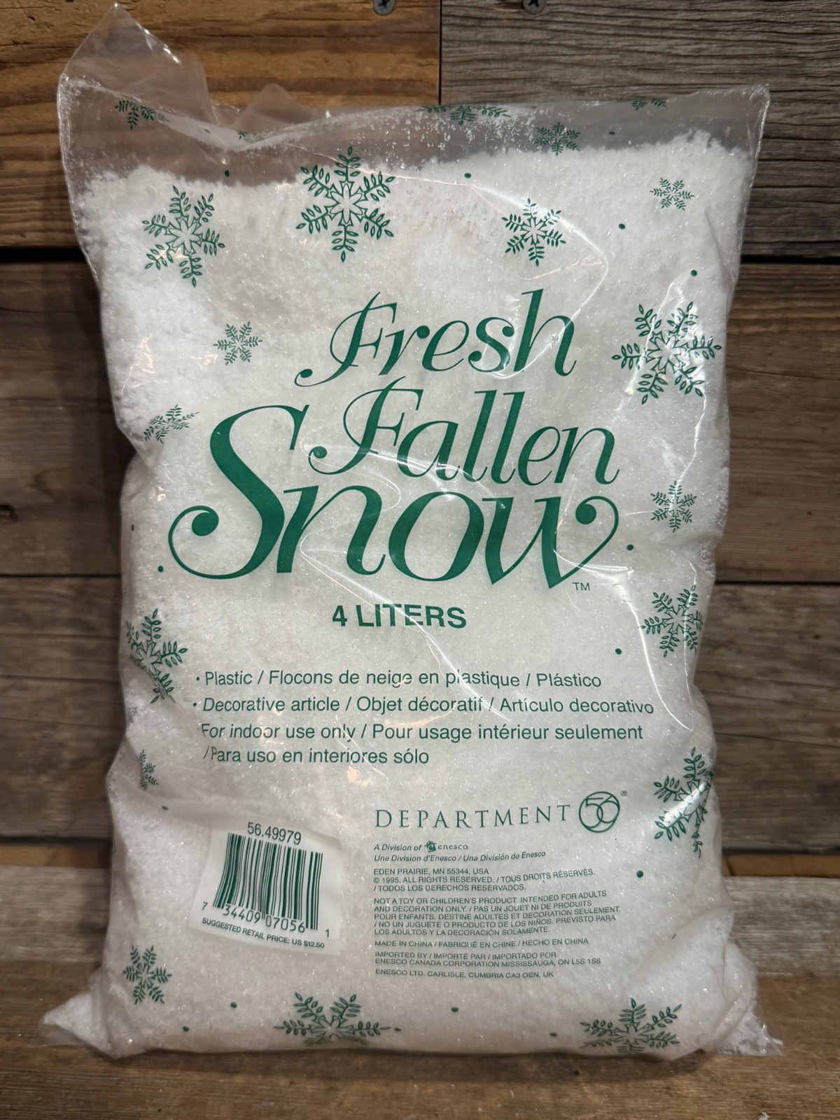 Fresh Fallen Snow, Craft Snow, Christmas Village Snow, NIP