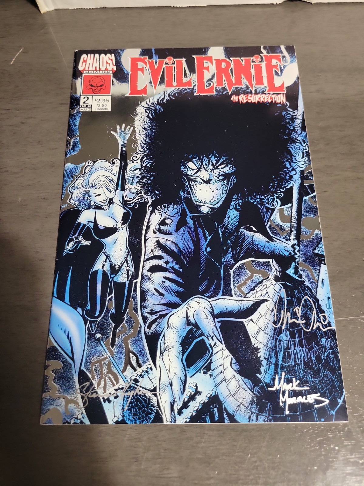 Chaos Comics Evil Ernie Resurrection #2 Auto Signed 3X Pulido, Hughes, Morales Chaos Comics Evil Ernie Resurrection #2 Auto Signed 3X Pulido, Hughes, Morales