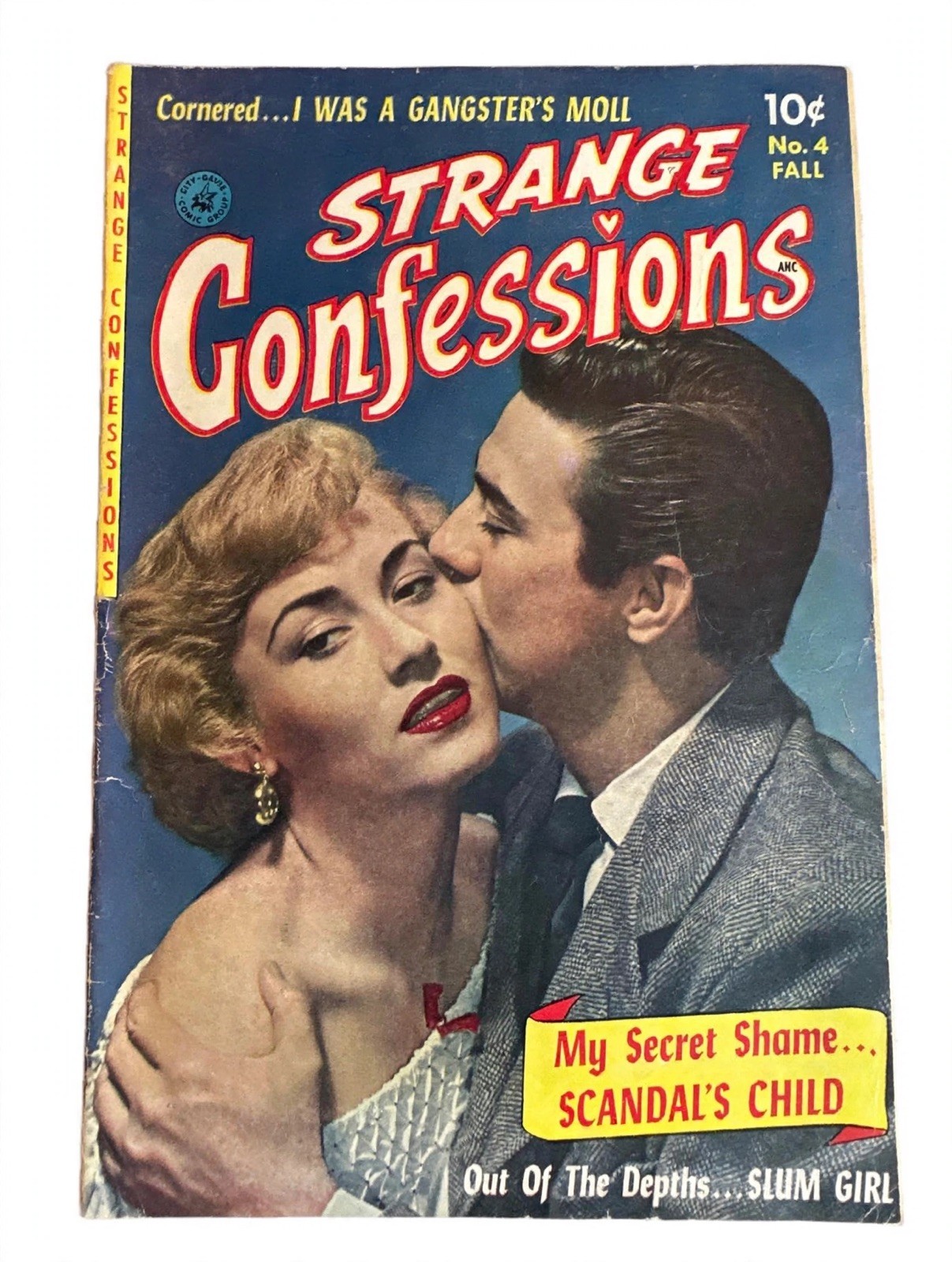 Strange Confessions #4 ZIFF DAVIS Fall Gangster's Moll Photo Cover Romance Crime Strange Confessions #4 ZIFF DAVIS Fall Gangster's Moll Photo Cover Romance Crime