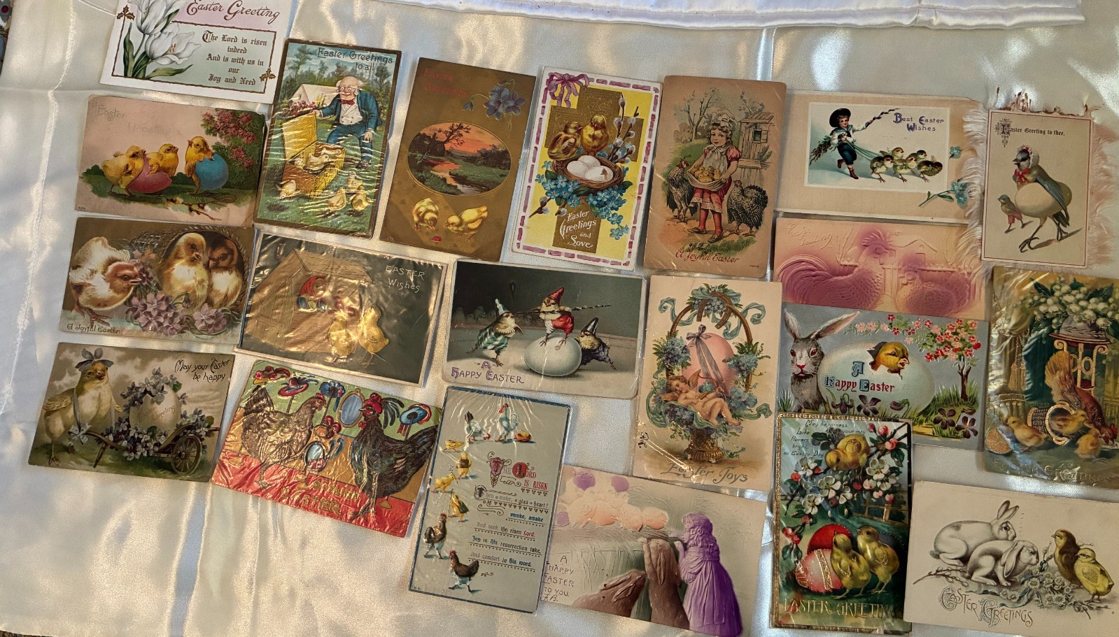 Antique Vintage Easter Postcards Lot Of 150+ 1905-1926 Some Embossed Linen Antique Vintage Easter Postcards Lot Of 150+ 1905-1926 Some Embossed Linen