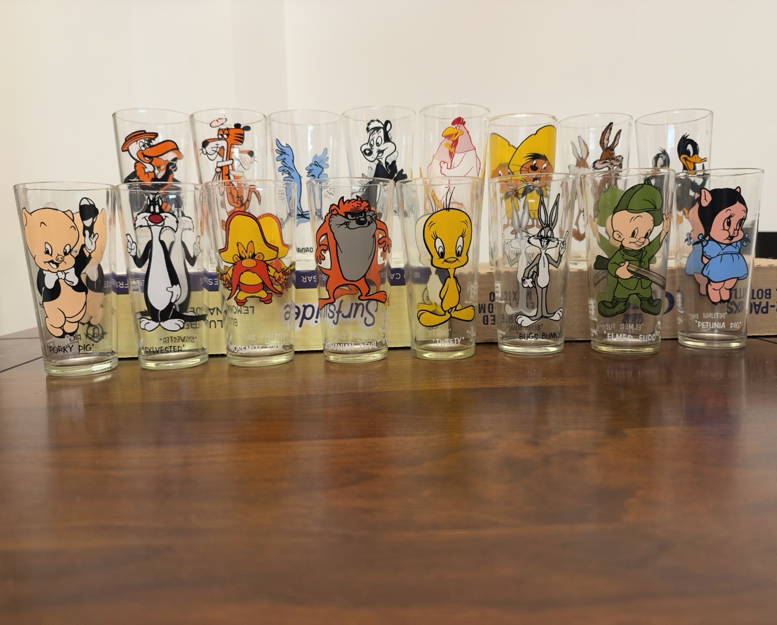 Vintage 1973 Warner Bros Looney Tunes Pepsi Collector Series Glass Lot of 16 Vintage 1973 Warner Bros Looney Tunes Pepsi Collector Series Glass Lot of 16