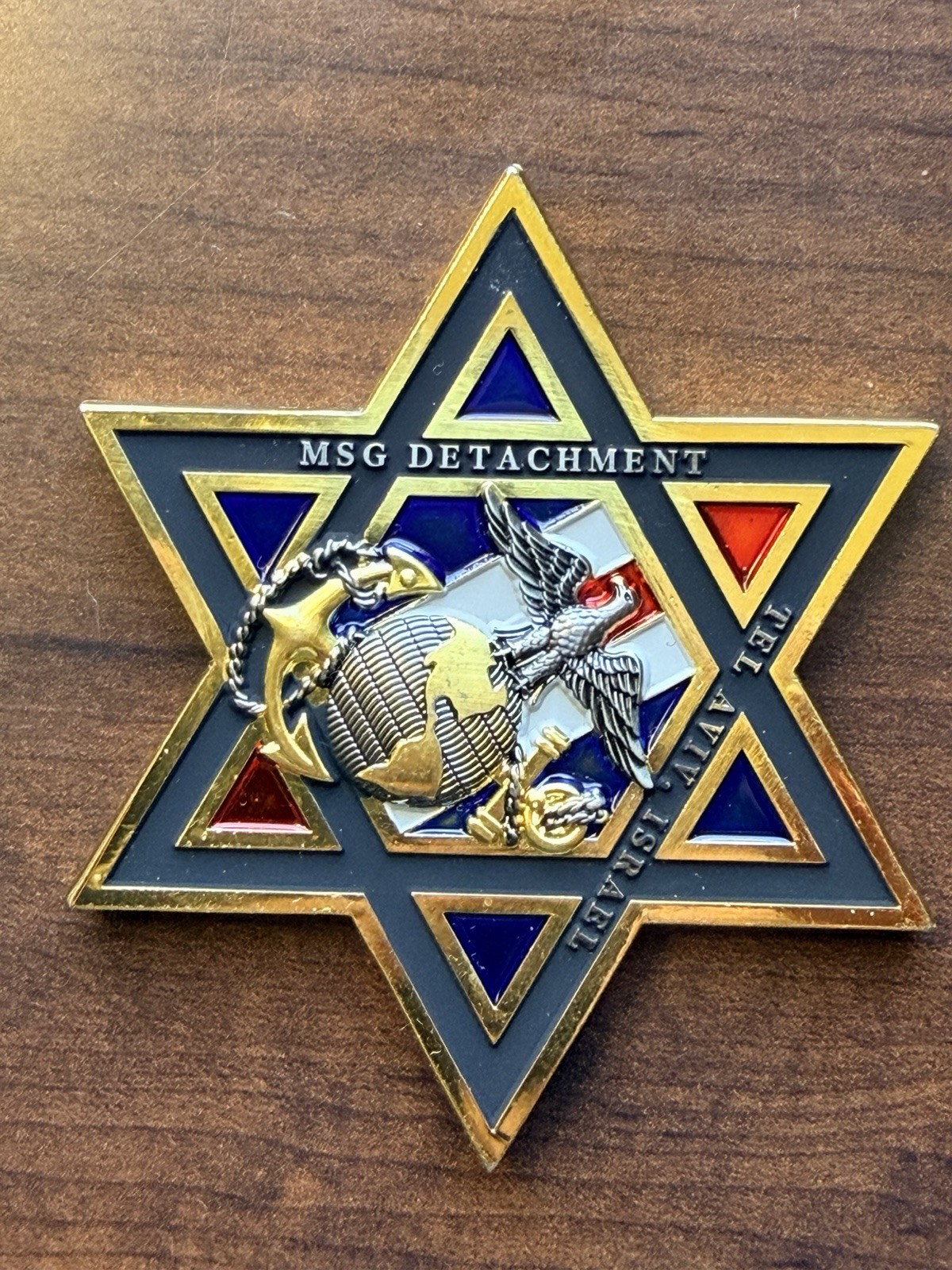 Rare HTF Challenge Coin MSG Detachment TEL AVIV ISRAEL Large Star USMC Marines Rare HTF Challenge Coin MSG Detachment TEL AVIV ISRAEL Large Star USMC Marines