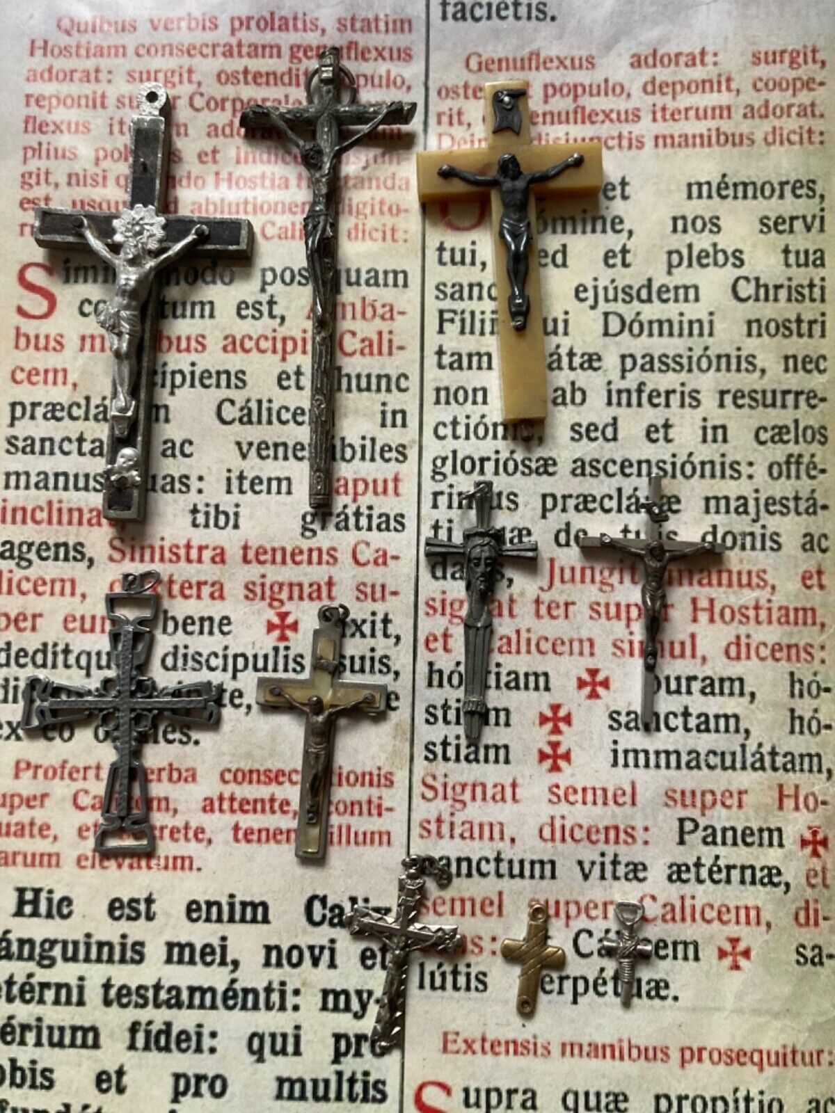 RARE LOT CRUCIFIXES : N. 10 TOTAL - Stunning - Good Deal - 1930-1950 - SPECIAL 