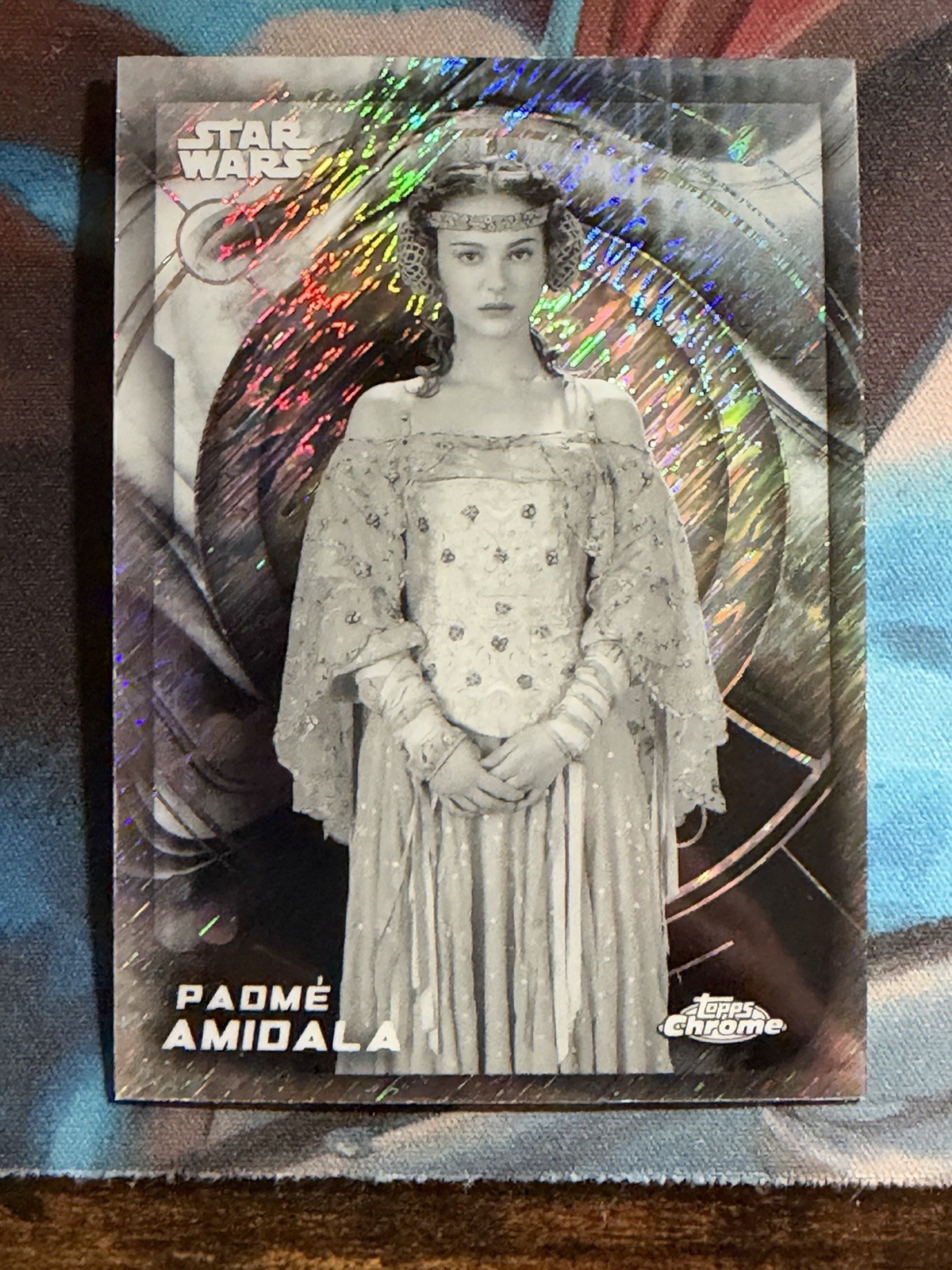 2026 Topps Chrome Star Wars Padme Amidala #132 BLACK & WHITE SHIMMER REFRACTOR 2026 Topps Chrome Star Wars Padme Amidala #132 BLACK & WHITE SHIMMER REFRACTOR