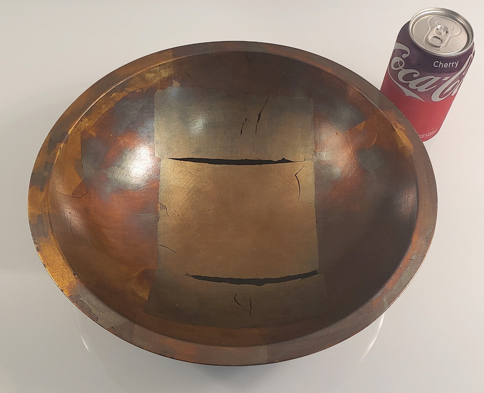 LAURIE M. GODDARD - LARGE Hand-Crafted 1990s ART BOWL 12.25 x 3.25" - GORGEOUS