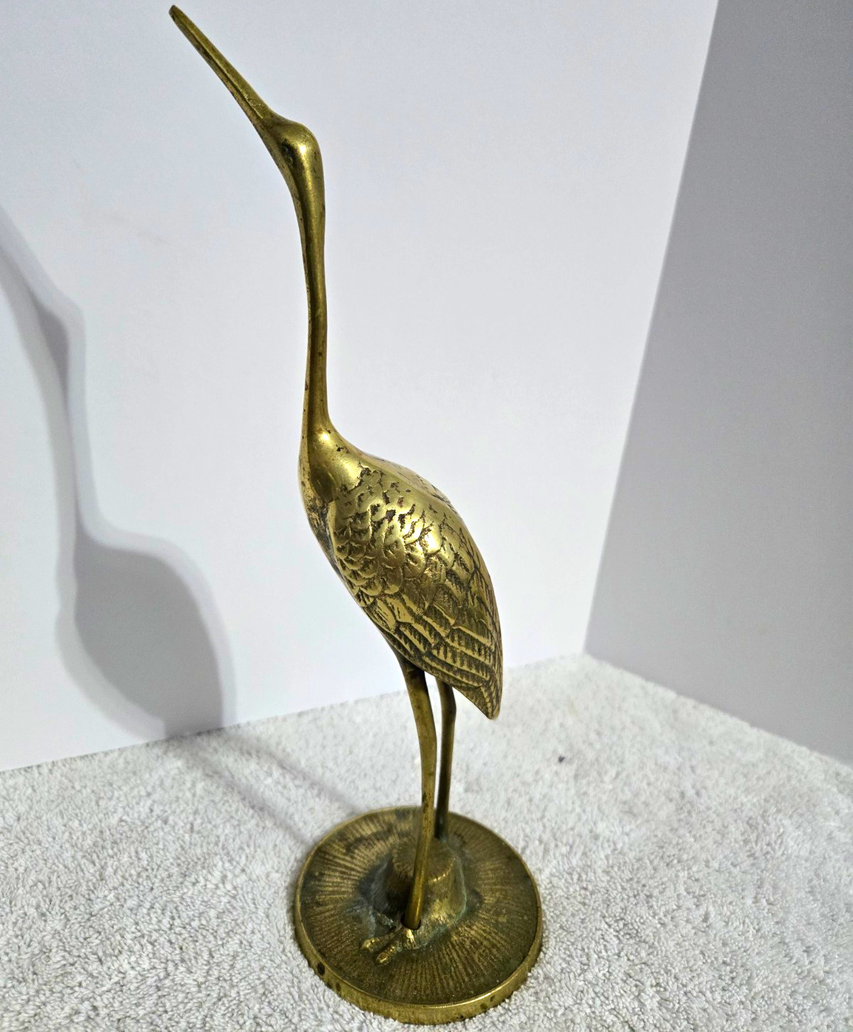 Brass Seiden Crane Figurine Brass Seiden Crane Figurine