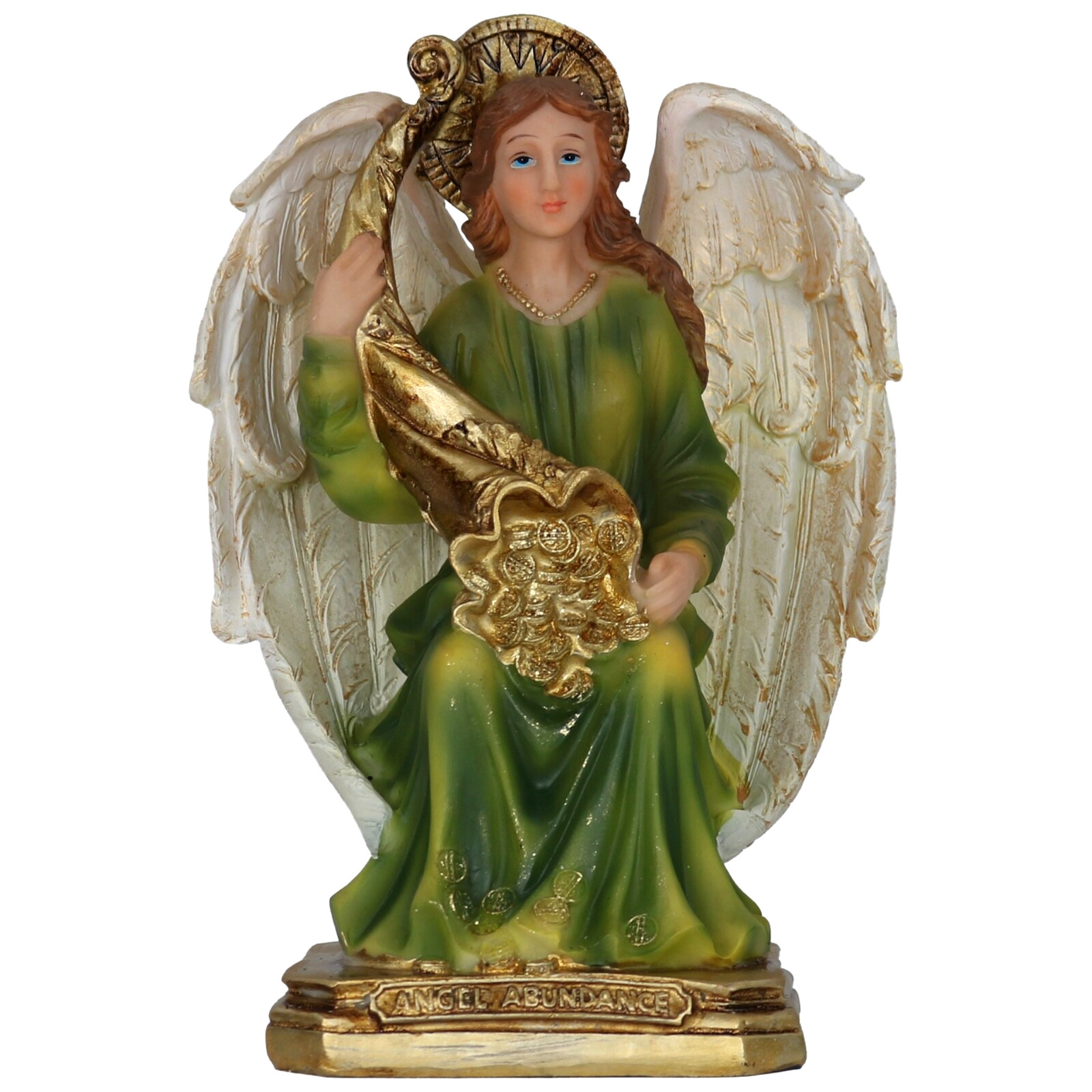 8.5" Angel Of Abundance Resin Figure Angel De La Abundancia 8.5" Angel Of Abundance Resin Figure Angel De La Abundancia
